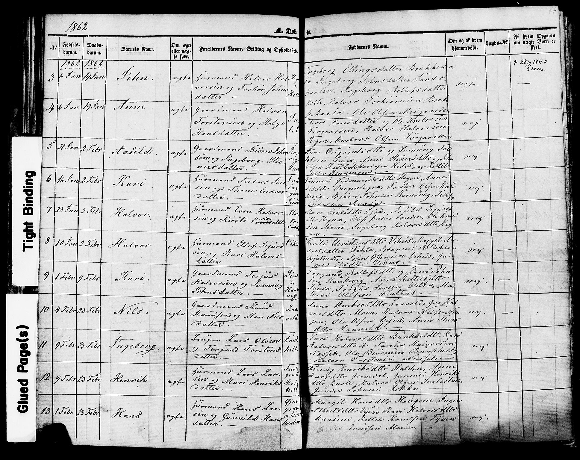 Sauherad kirkebøker, SAKO/A-298/F/Fa/L0007: Parish register (official) no. I 7, 1851-1873, p. 66