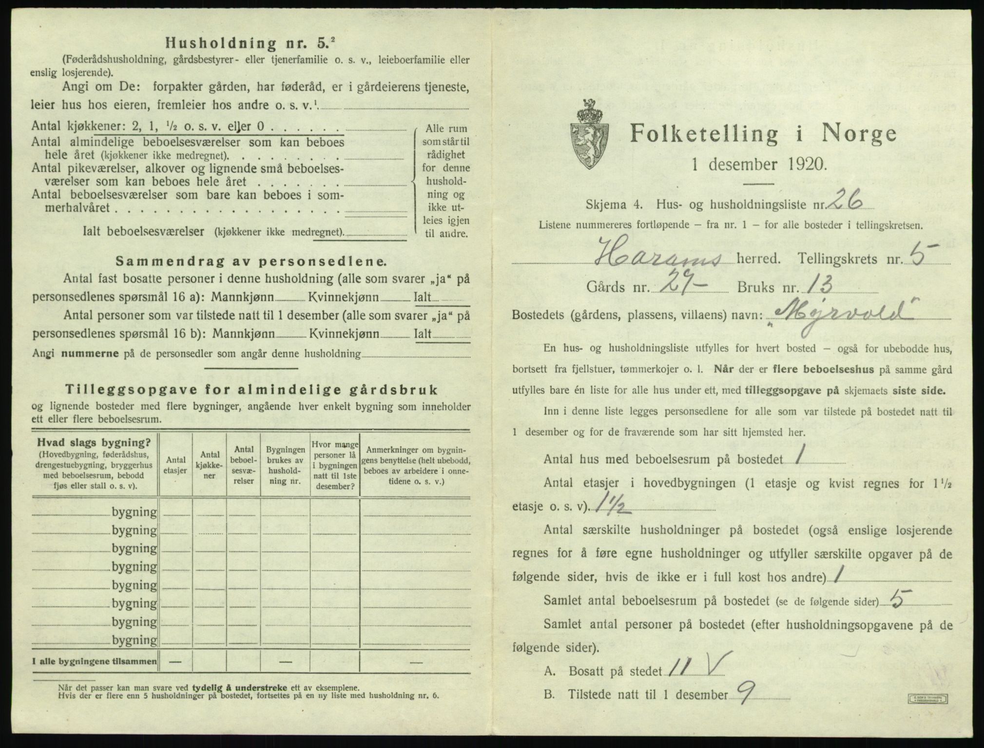 SAT, 1920 census for Haram, 1920, p. 343