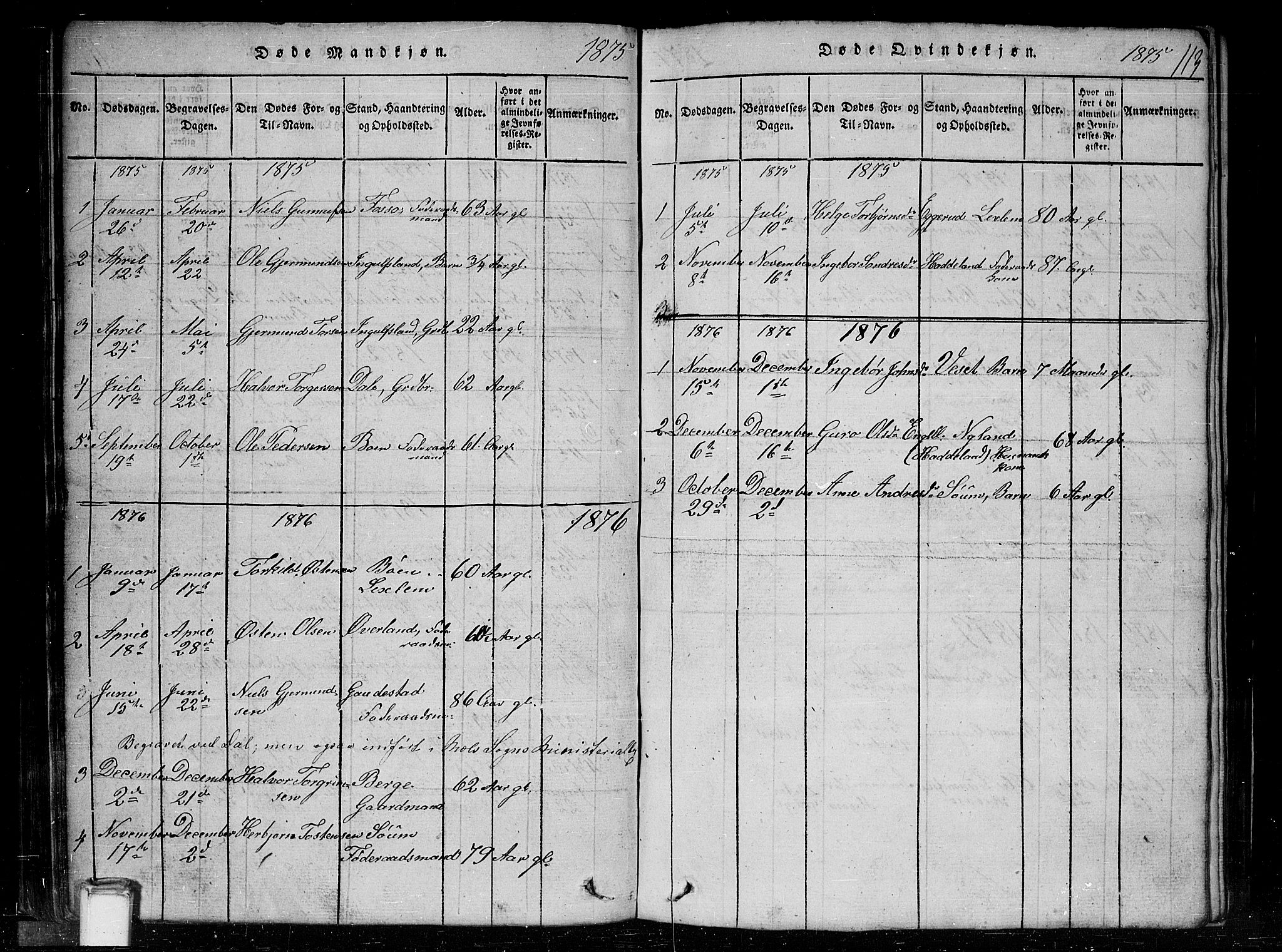 Tinn kirkebøker, AV/SAKO-A-308/G/Gc/L0001: Parish register (copy) no. III 1, 1815-1879, p. 113