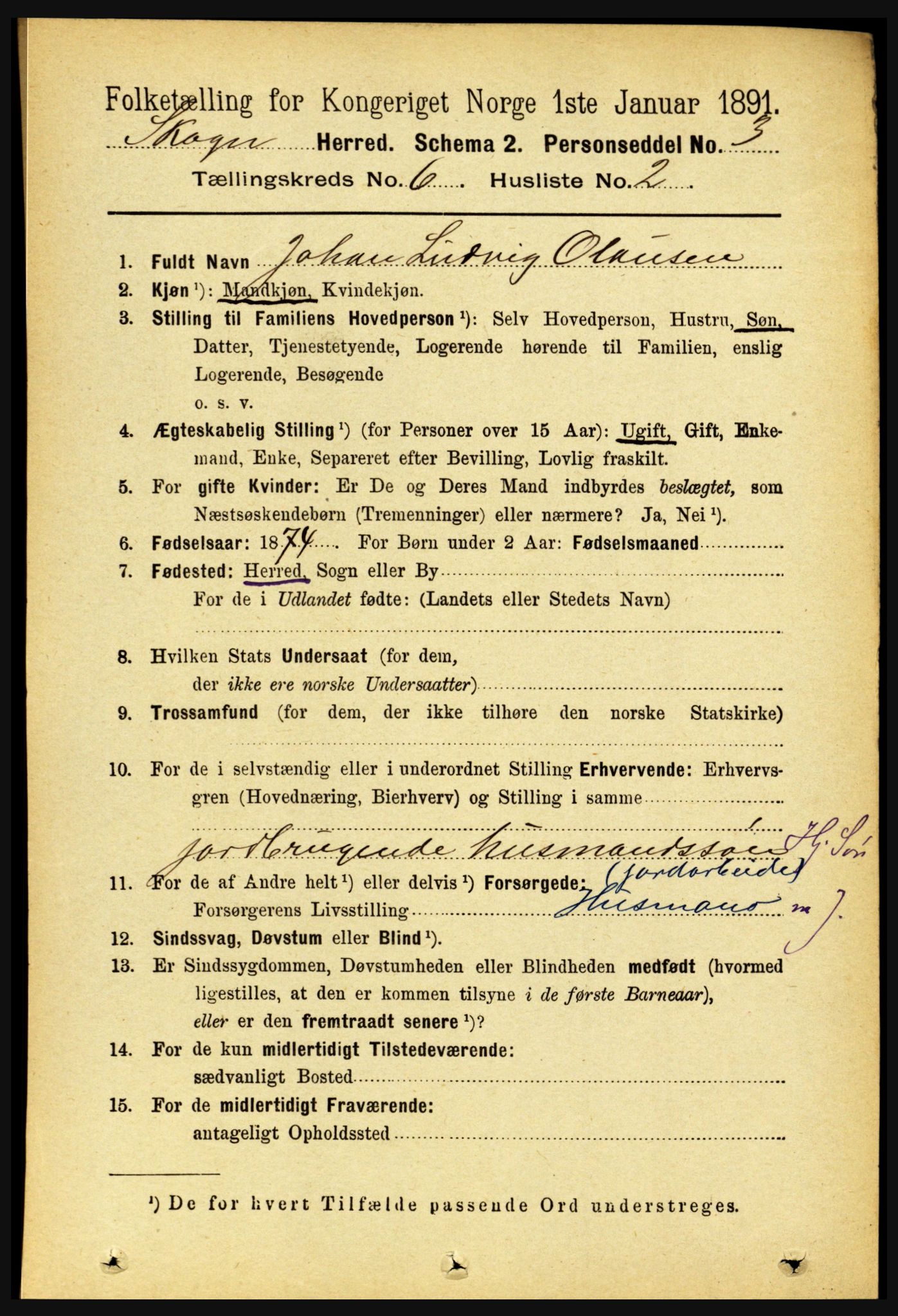 RA, 1891 census for 1719 Skogn, 1891, p. 3473
