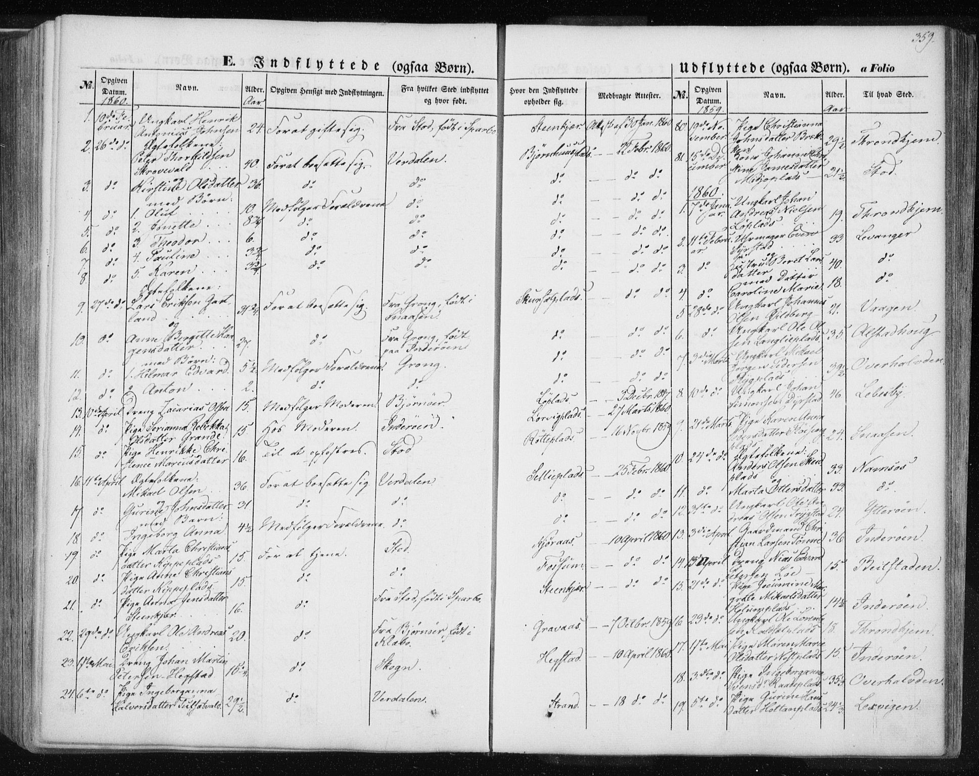 Ministerialprotokoller, klokkerbøker og fødselsregistre - Nord-Trøndelag, SAT/A-1458/735/L0342: Parish register (official) no. 735A07 /1, 1849-1862, p. 359