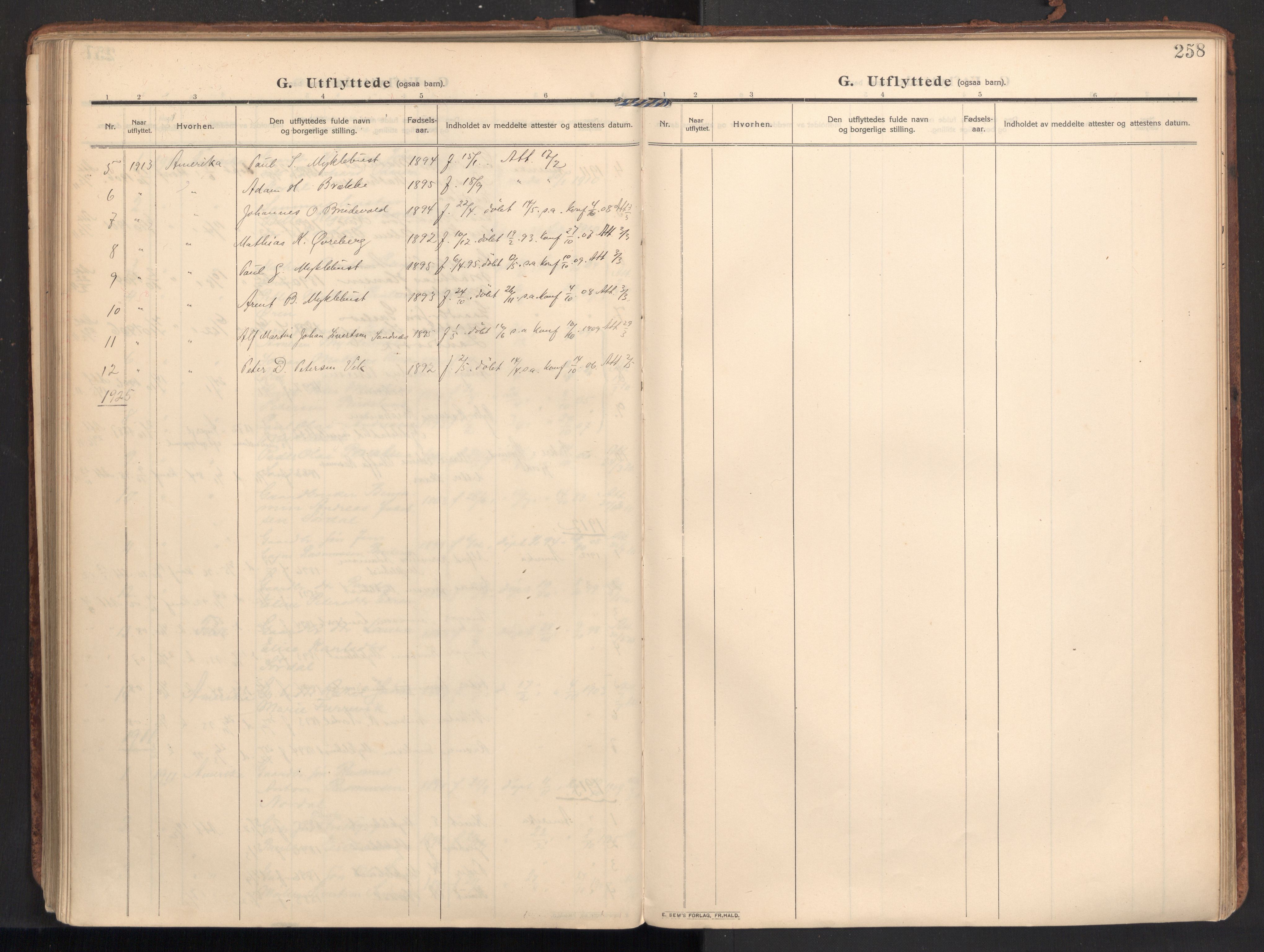 Ministerialprotokoller, klokkerbøker og fødselsregistre - Møre og Romsdal, AV/SAT-A-1454/502/L0026: Parish register (official) no. 502A04, 1909-1933, p. 258