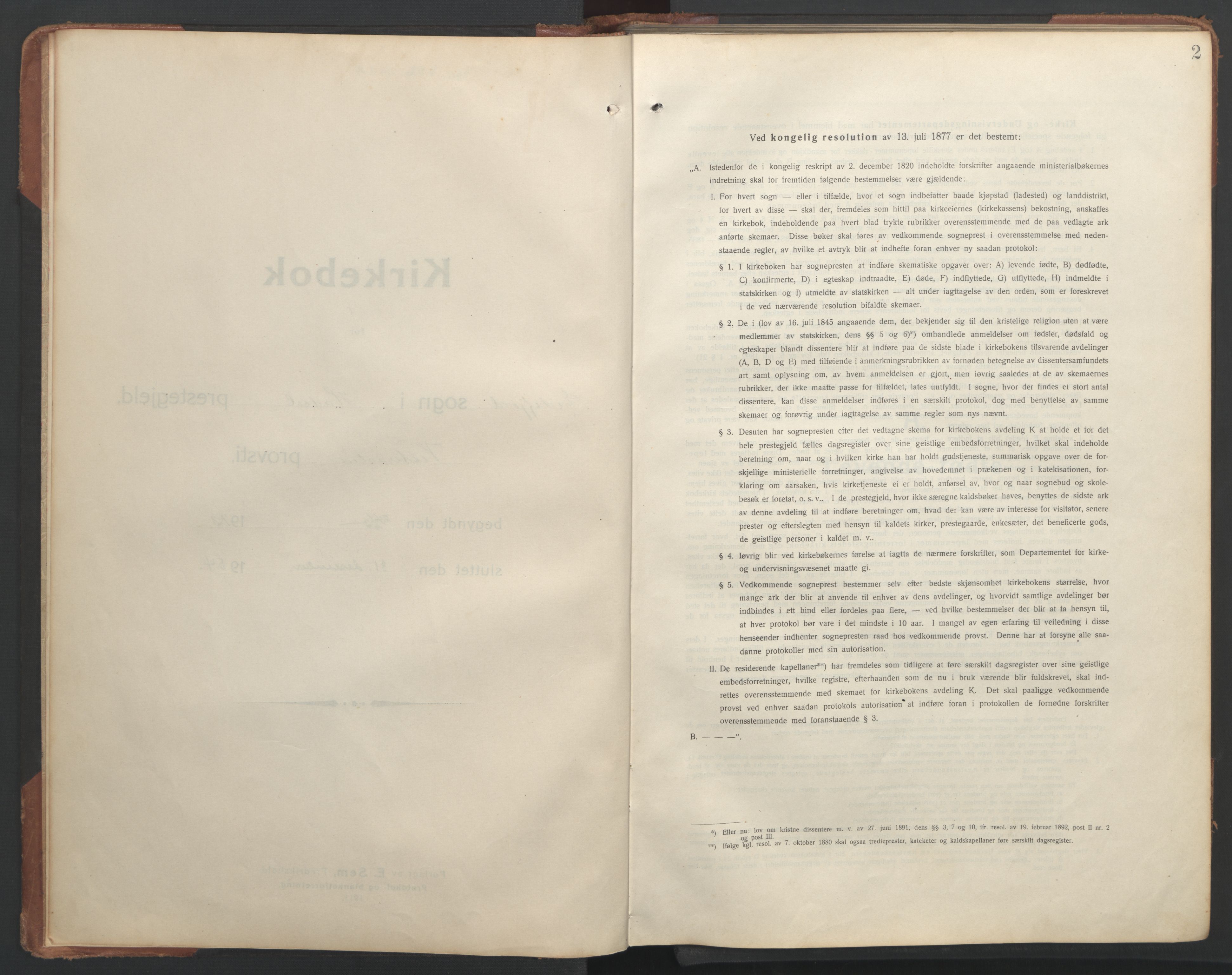 Ministerialprotokoller, klokkerbøker og fødselsregistre - Nordland, SAT/A-1459/890/L1291: Parish register (copy) no. 890C02, 1913-1954, p. 2