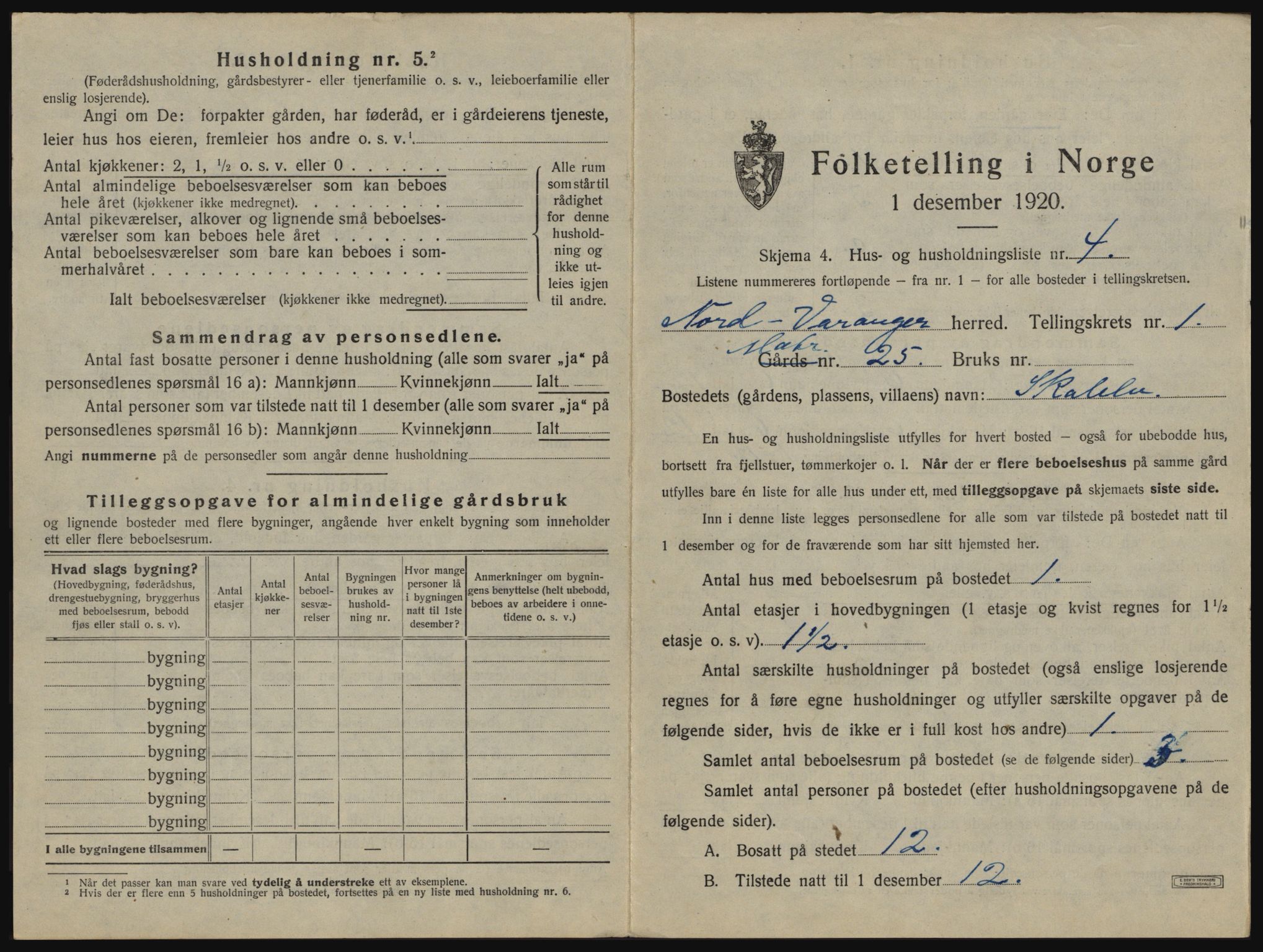 SATØ, 1920 census for Nord-Varanger, 1920, p. 37