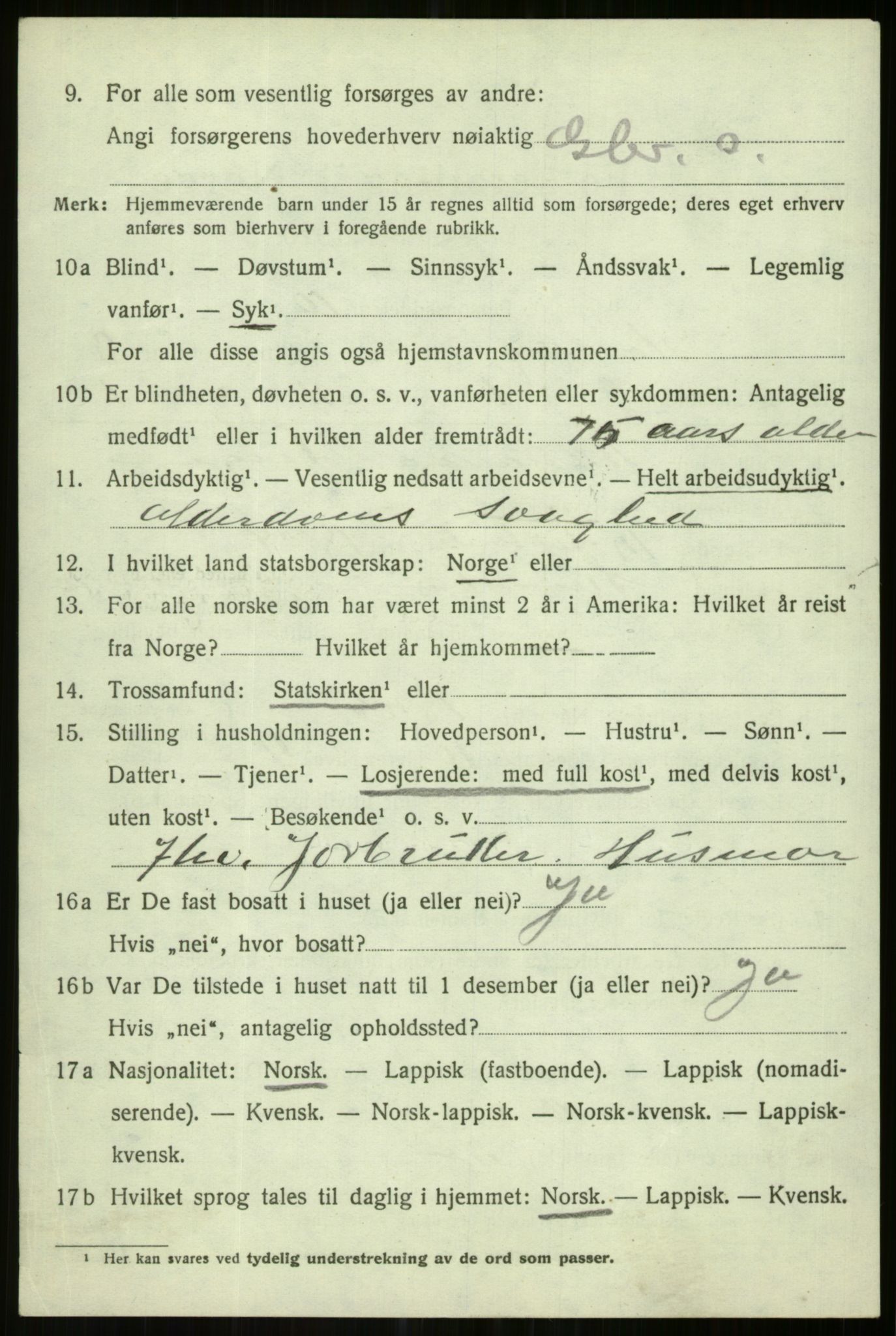 SATØ, 1920 census for Karlsøy, 1920, p. 1769