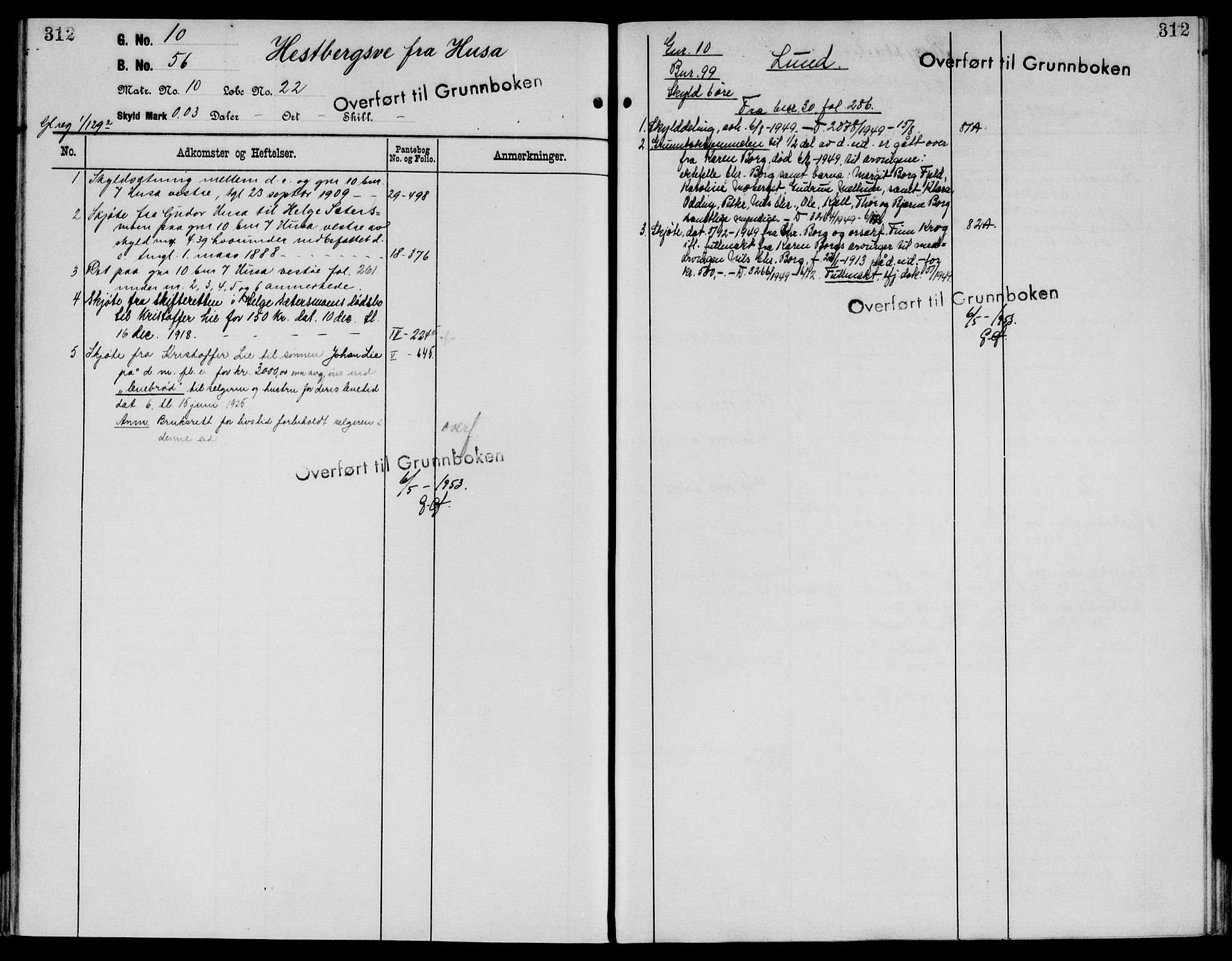 Sør-Østerdal sorenskriveri, AV/SAH-TING-018/H/Ha/Haa/L0019: Mortgage register no. 1, 1922-1954, p. 312