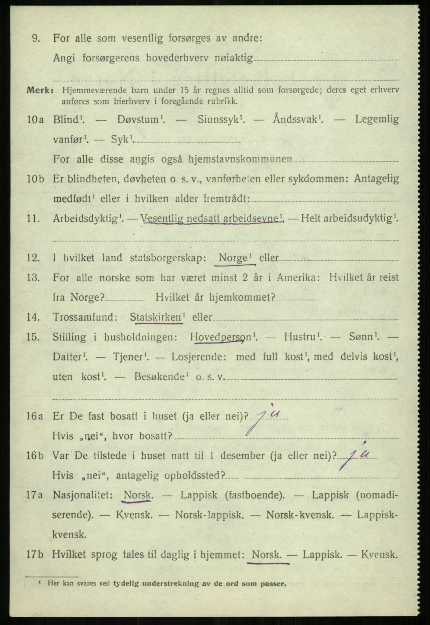 SATØ, 1920 census for Helgøy, 1920, p. 1628