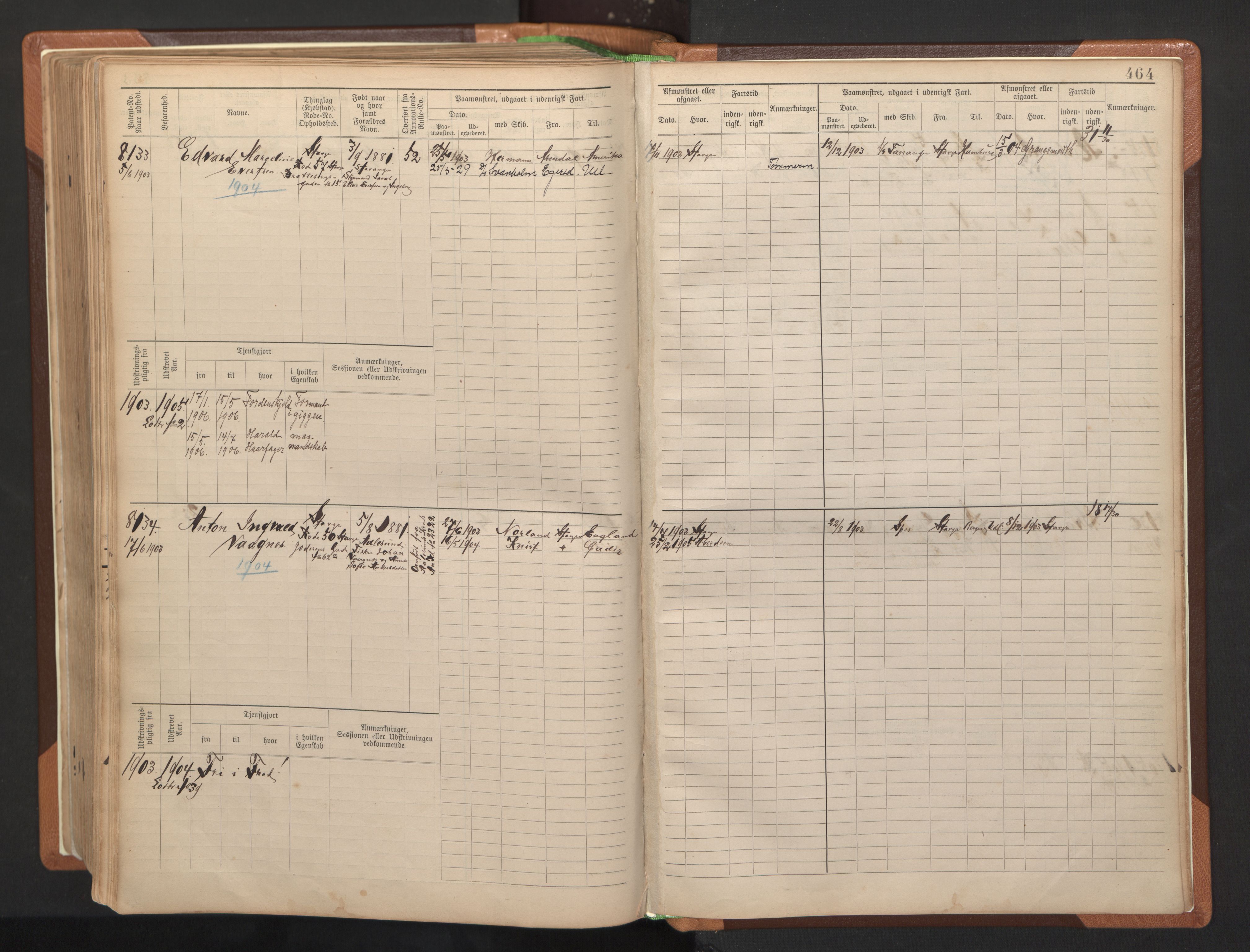 Stavanger sjømannskontor, AV/SAST-A-102006/F/Fb/Fbb/L0012: Sjøfartshovedrulle, patentnr. 7207-8158, 1894-1904, p. 468