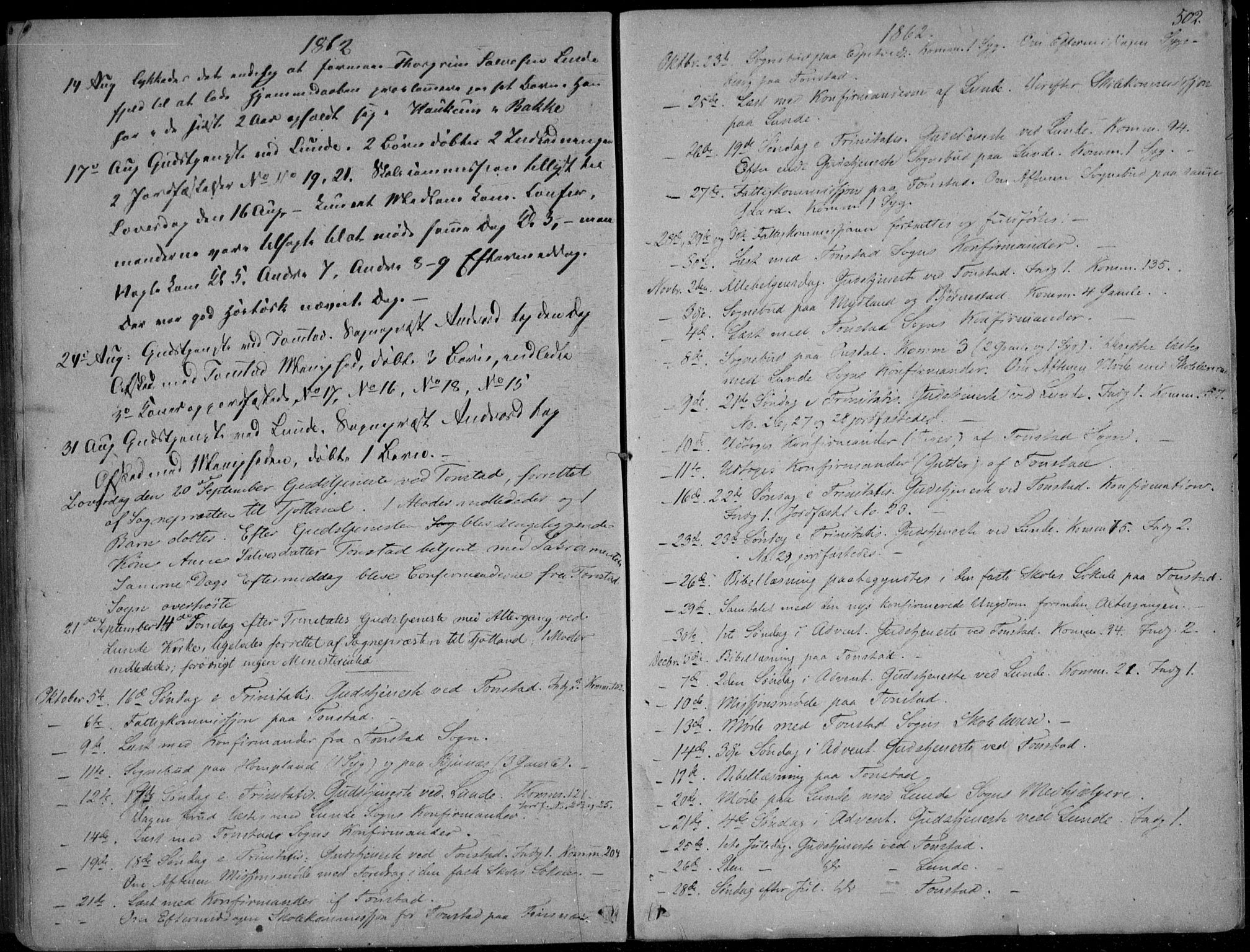 Sirdal sokneprestkontor, AV/SAK-1111-0036/F/Fa/Fab/L0002: Parish register (official) no. A 2, 1855-1874, p. 502