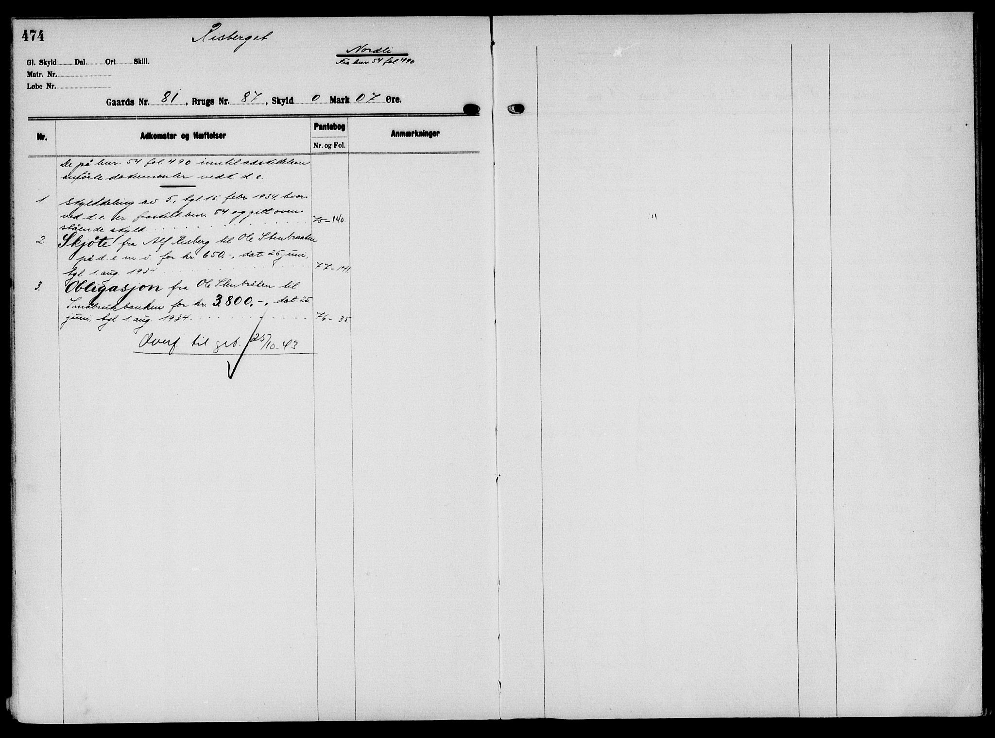 Solør tingrett, AV/SAH-TING-008/H/Ha/Hak/L0006: Mortgage register no. VI, 1900-1935, p. 474