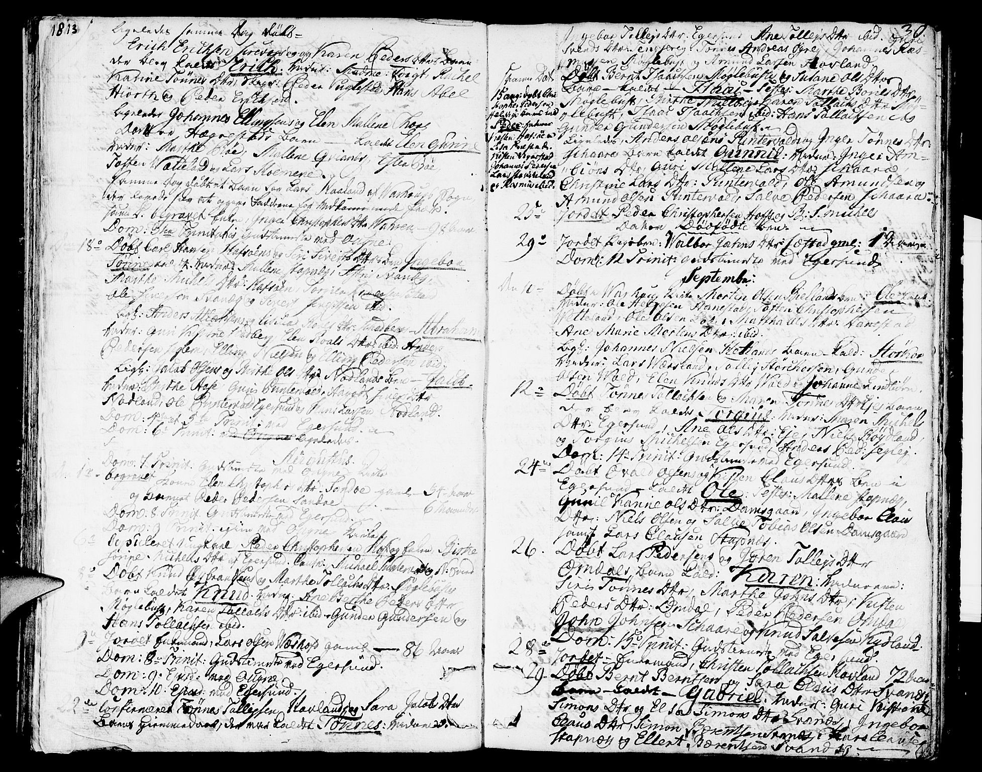 Eigersund sokneprestkontor, AV/SAST-A-101807/S08/L0006: Parish register (official) no. A 6, 1808-1815, p. 30