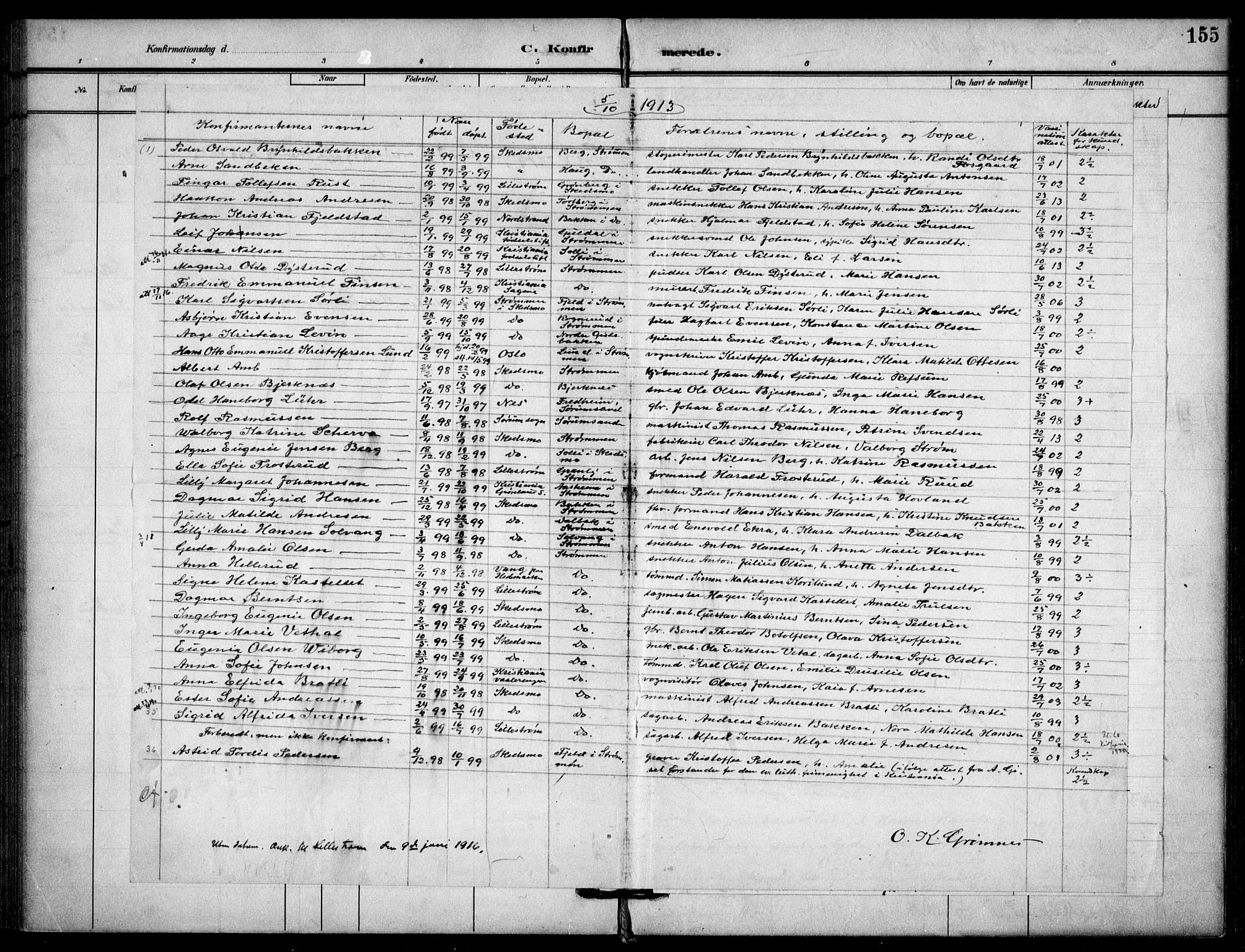 Skedsmo prestekontor Kirkebøker, AV/SAO-A-10033a/F/Fc/L0001: Parish register (official) no. III 1, 1908-1916