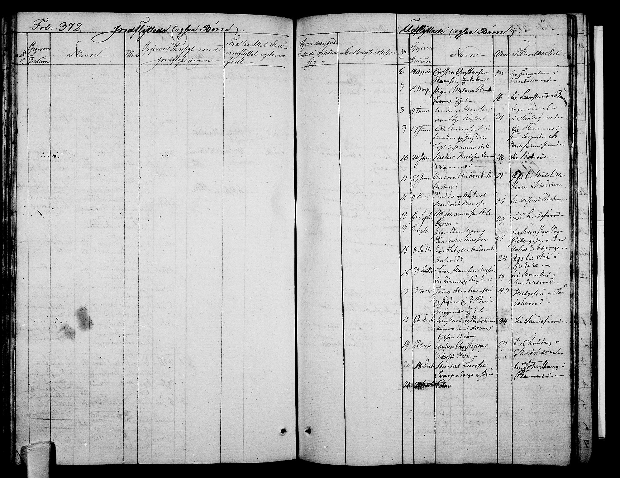 Stokke kirkebøker, AV/SAKO-A-320/F/Fa/L0006: Parish register (official) no. I 6, 1826-1843, p. 372