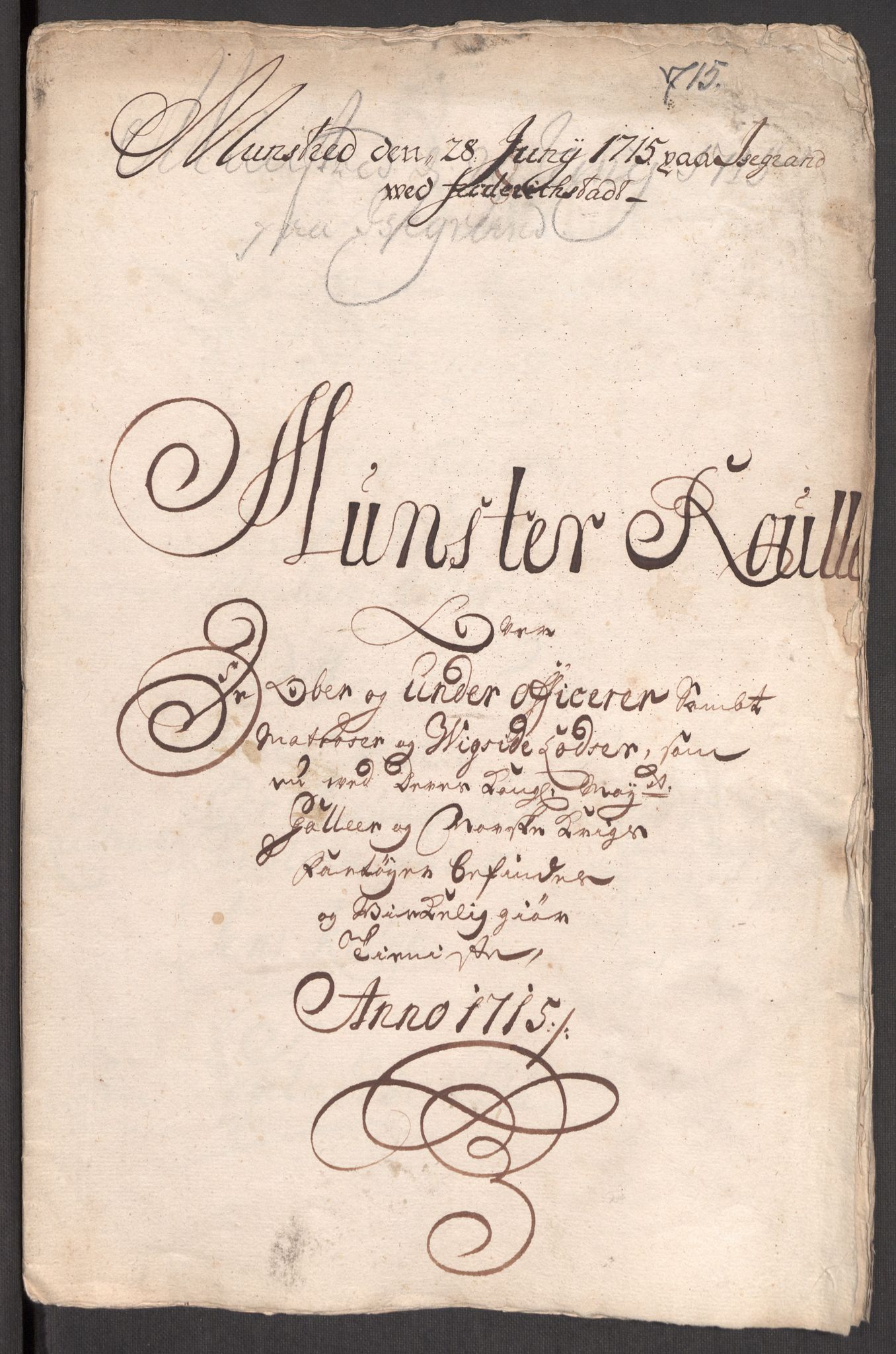 Kommanderende general (KG I) med Det norske krigsdirektorium, RA/EA-5419/E/Eb/L0001: Ruller over noen kompanier som tjenestegjorde på flåten, 1712-1721, p. 597