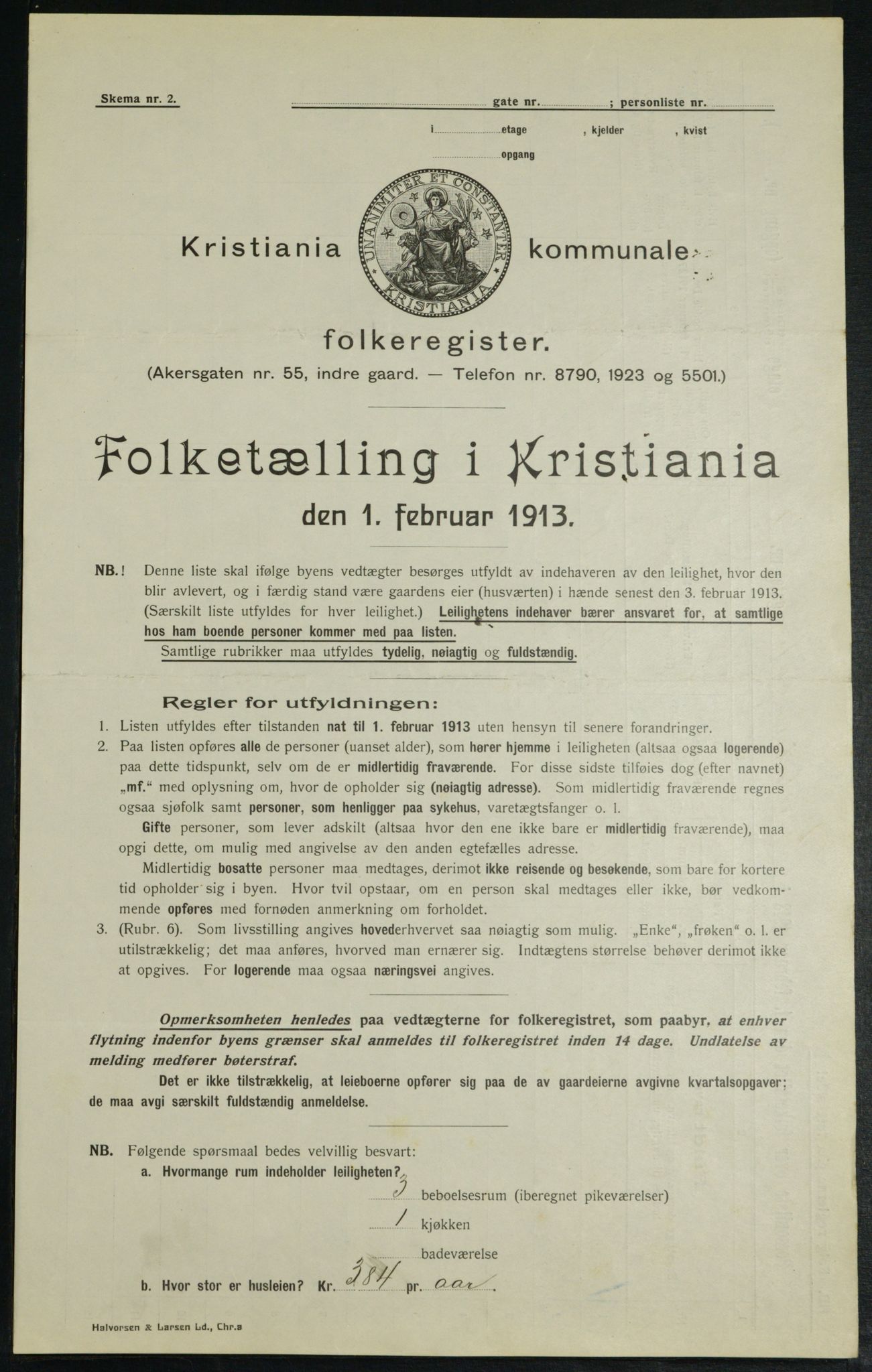 OBA, Municipal Census 1913 for Kristiania, 1913, p. 128149