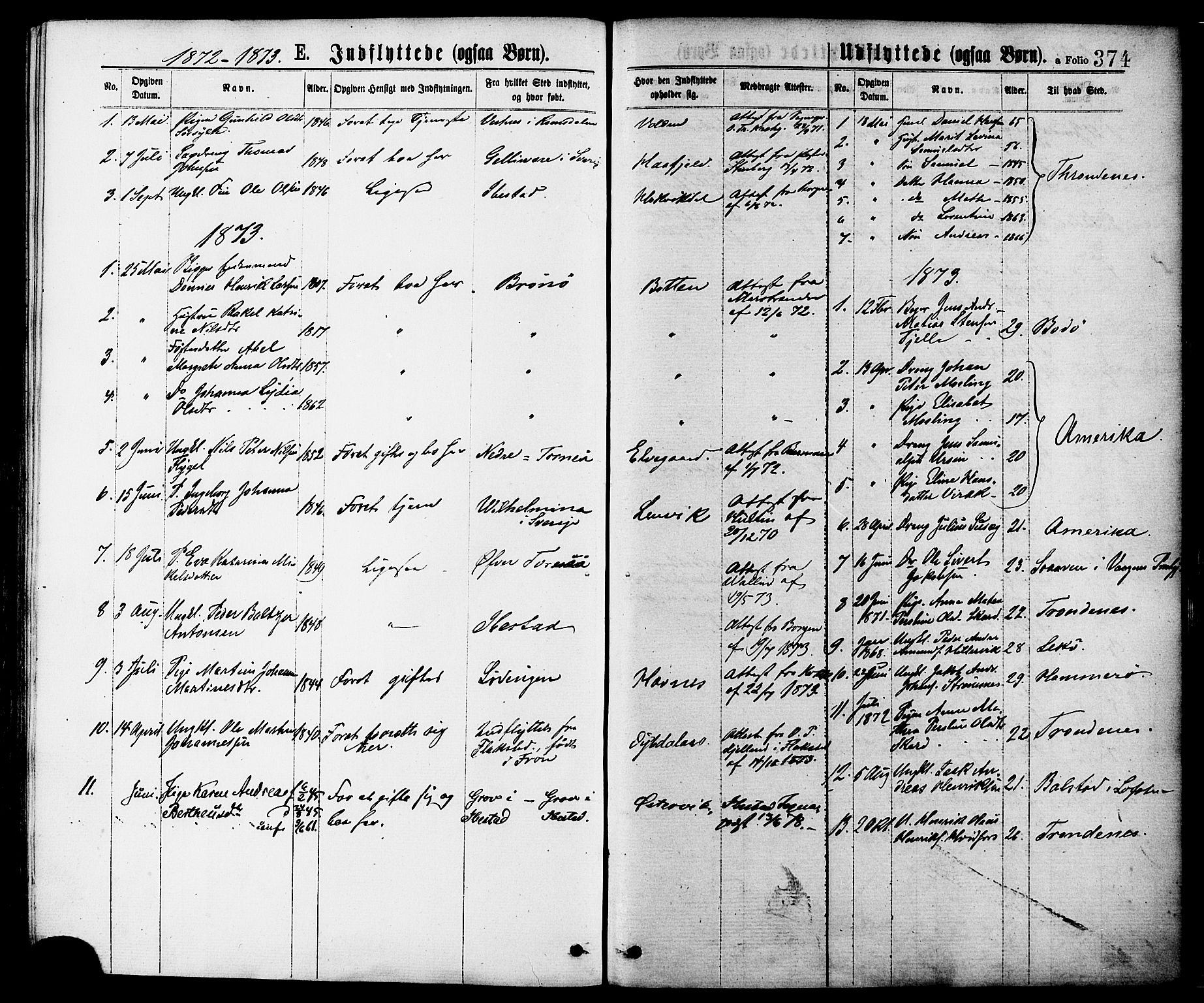 Ministerialprotokoller, klokkerbøker og fødselsregistre - Nordland, SAT/A-1459/863/L0897: Parish register (official) no. 863A09, 1872-1886, p. 374