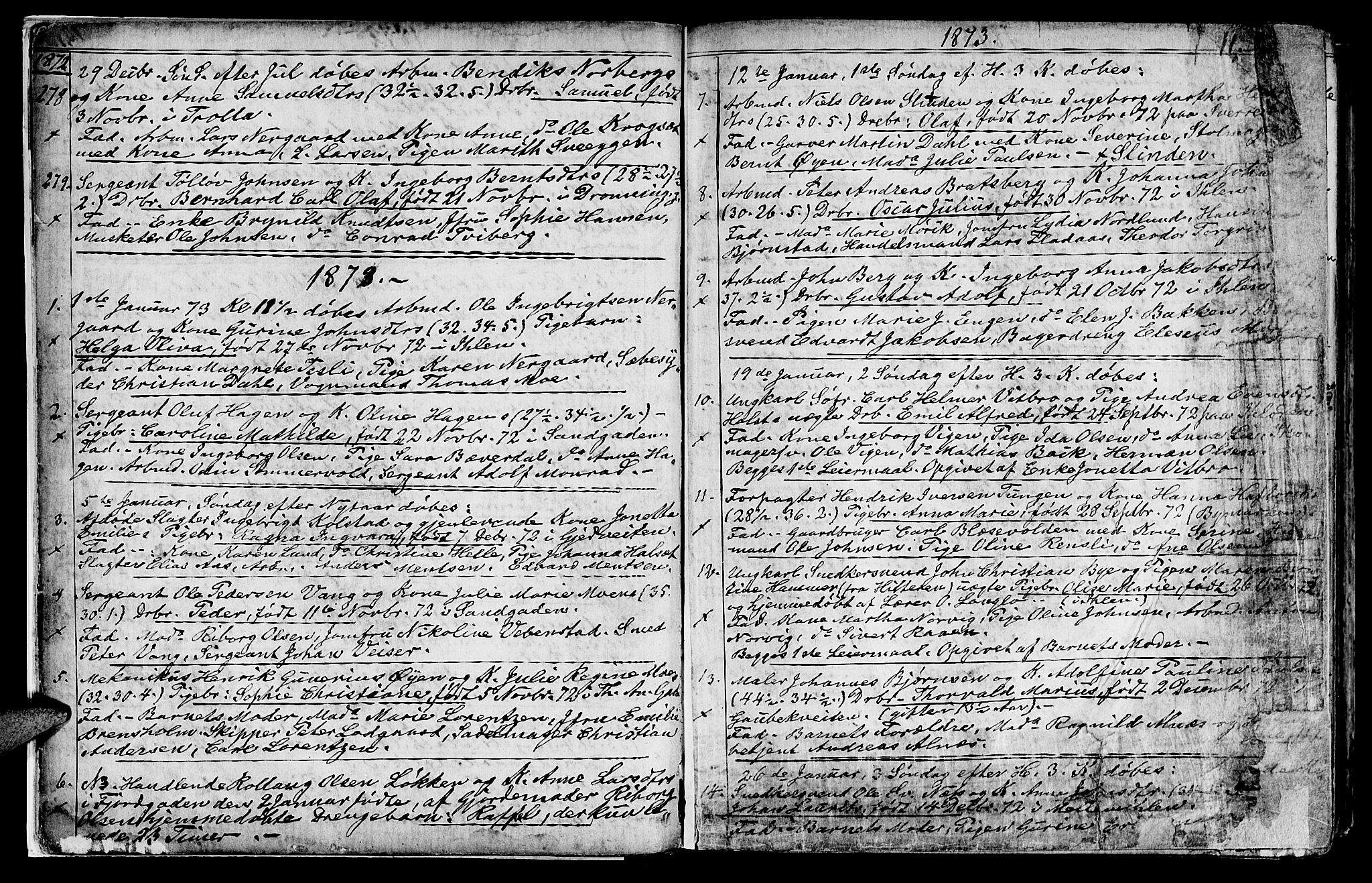 Ministerialprotokoller, klokkerbøker og fødselsregistre - Sør-Trøndelag, SAT/A-1456/602/L0142: Parish register (copy) no. 602C10, 1872-1894, p. 11