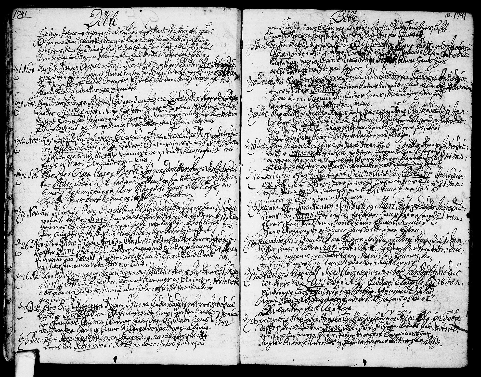 Rakkestad prestekontor Kirkebøker, SAO/A-2008/F/Fa/L0002: Parish register (official) no. I 2, 1741-1751, p. 10