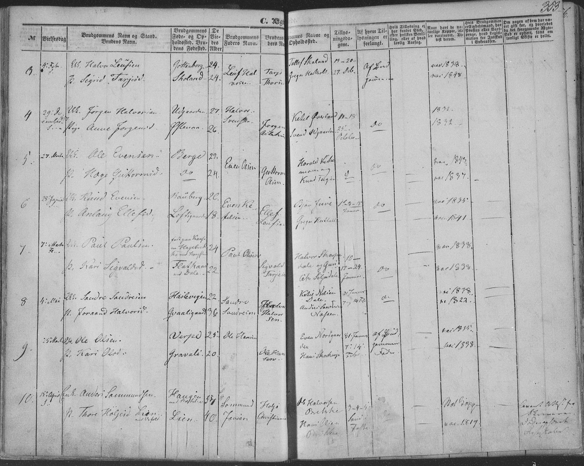 Seljord kirkebøker, SAKO/A-20/F/Fa/L012b: Parish register (official) no. I 12B, 1850-1865, p. 353