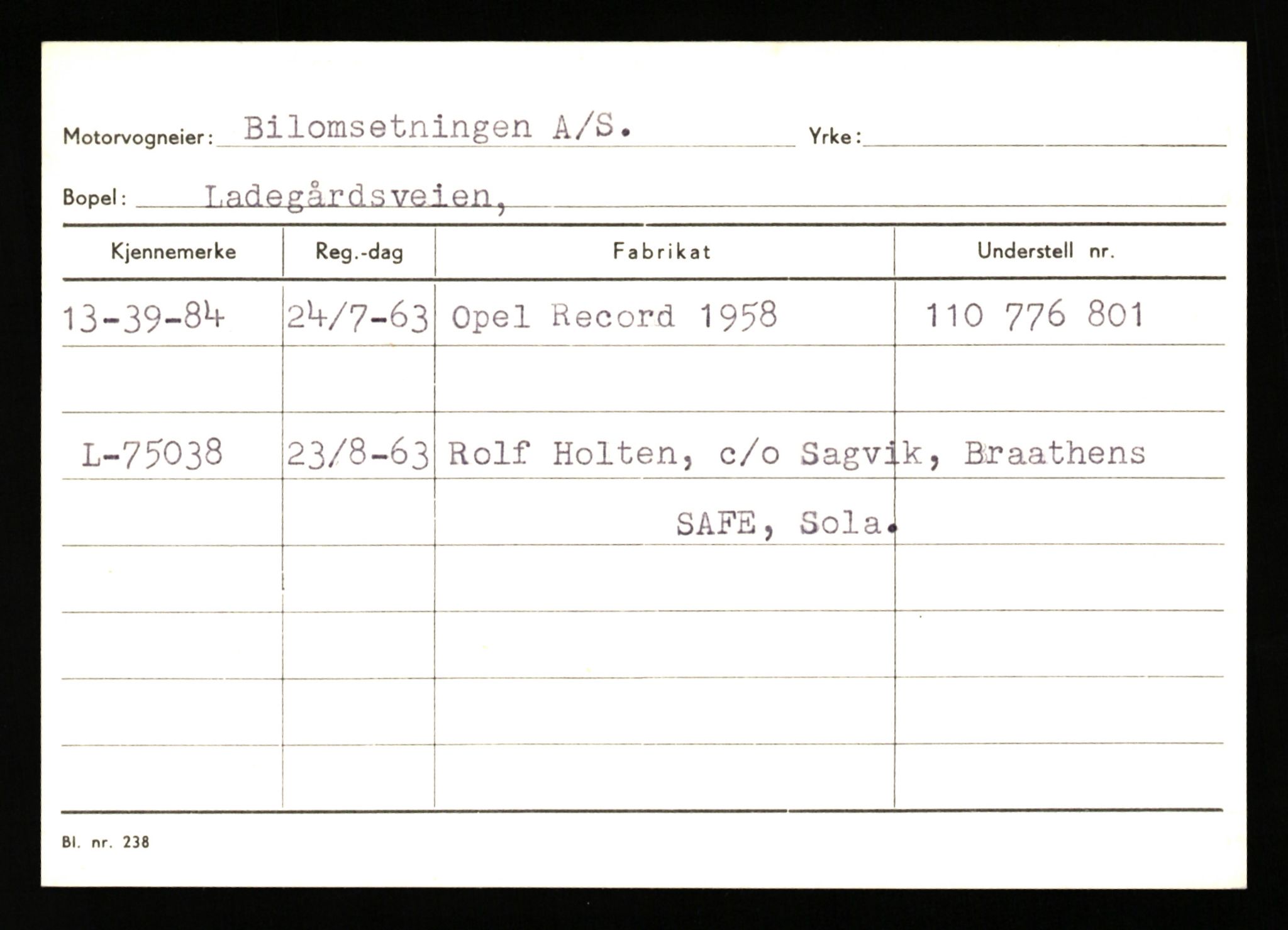 Stavanger trafikkstasjon, AV/SAST-A-101942/0/G/L0010: Registreringsnummer: 130000 - 239953, 1930-1971, p. 117