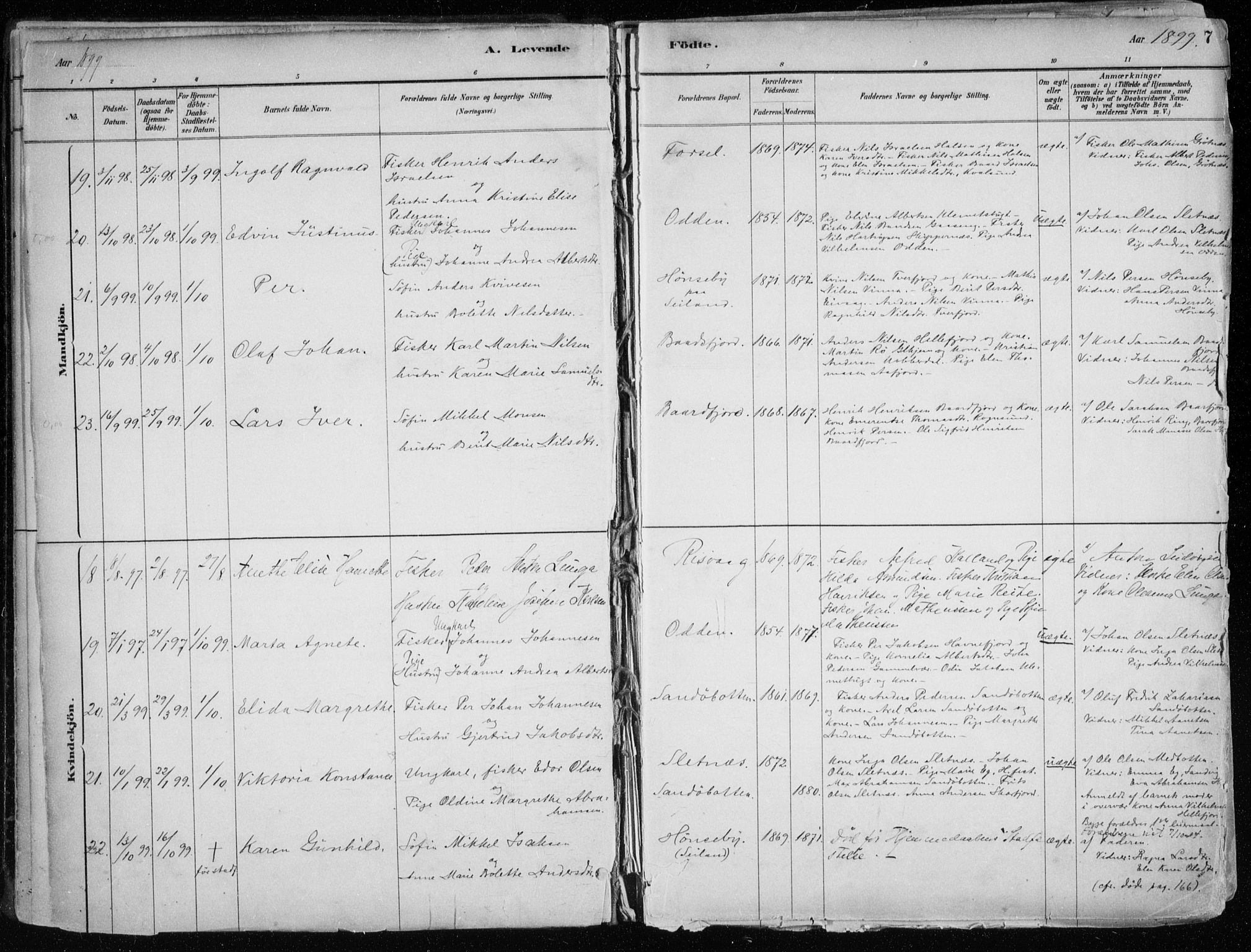 Hammerfest sokneprestkontor, SATØ/S-1347/H/Ha/L0013.kirke: Parish register (official) no. 13, 1898-1917, p. 7