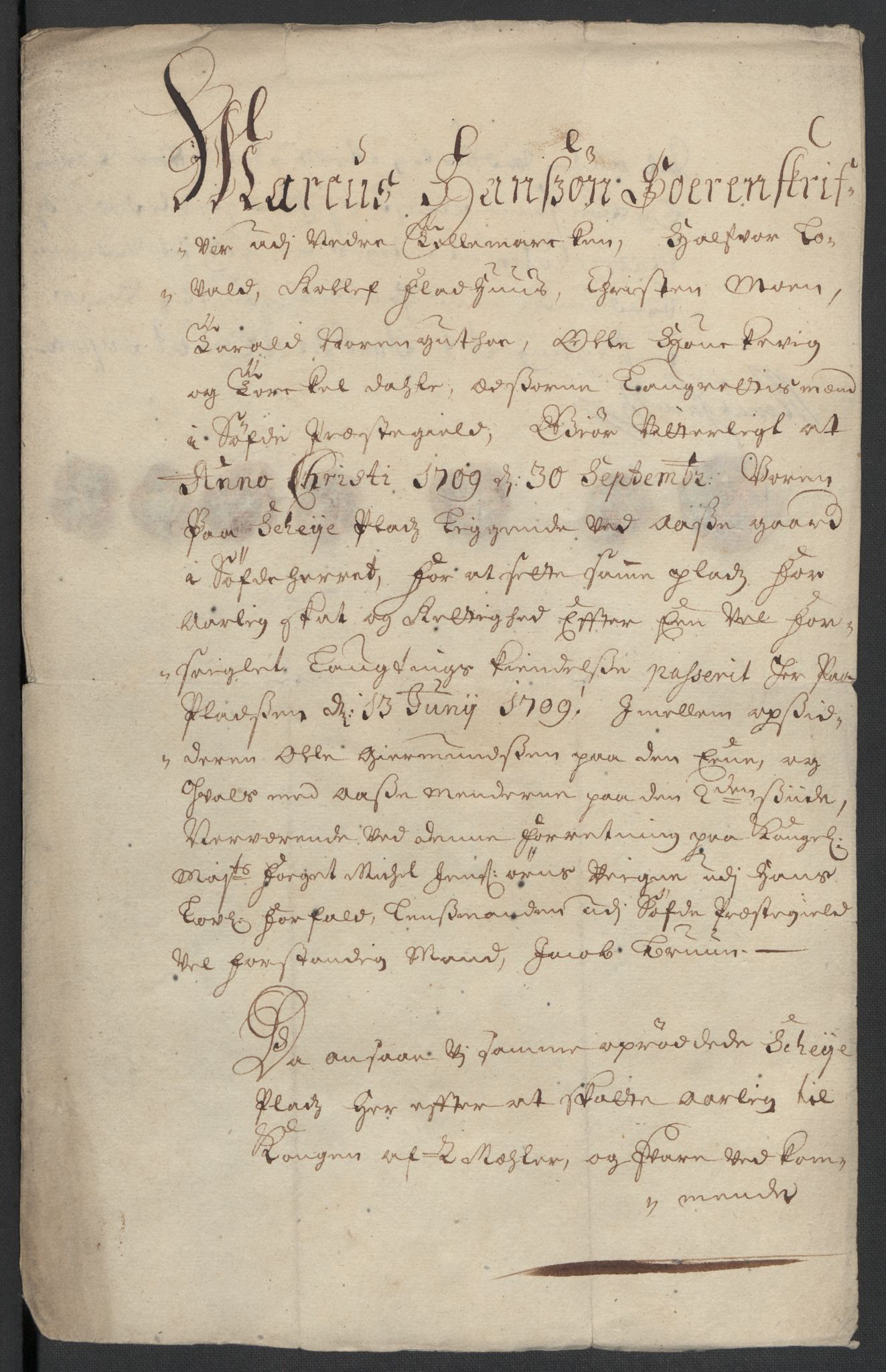 Rentekammeret inntil 1814, Reviderte regnskaper, Fogderegnskap, RA/EA-4092/R36/L2118: Fogderegnskap Øvre og Nedre Telemark og Bamble, 1708-1709, p. 185