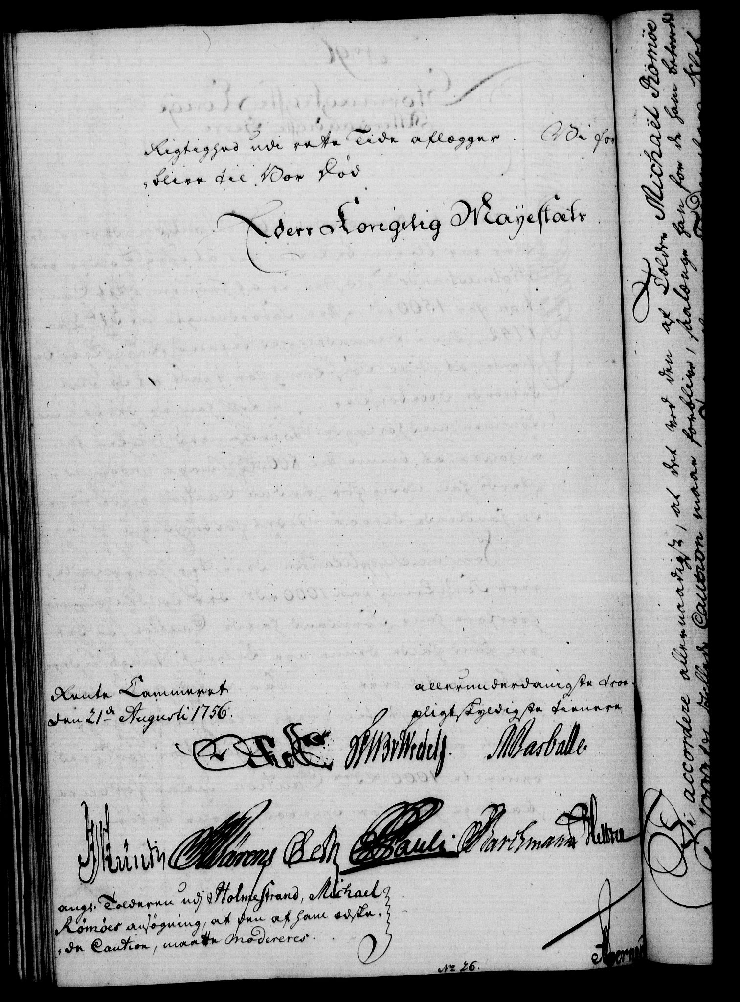 Rentekammeret, Kammerkanselliet, RA/EA-3111/G/Gf/Gfa/L0038: Norsk relasjons- og resolusjonsprotokoll (merket RK 52.38), 1756, p. 489