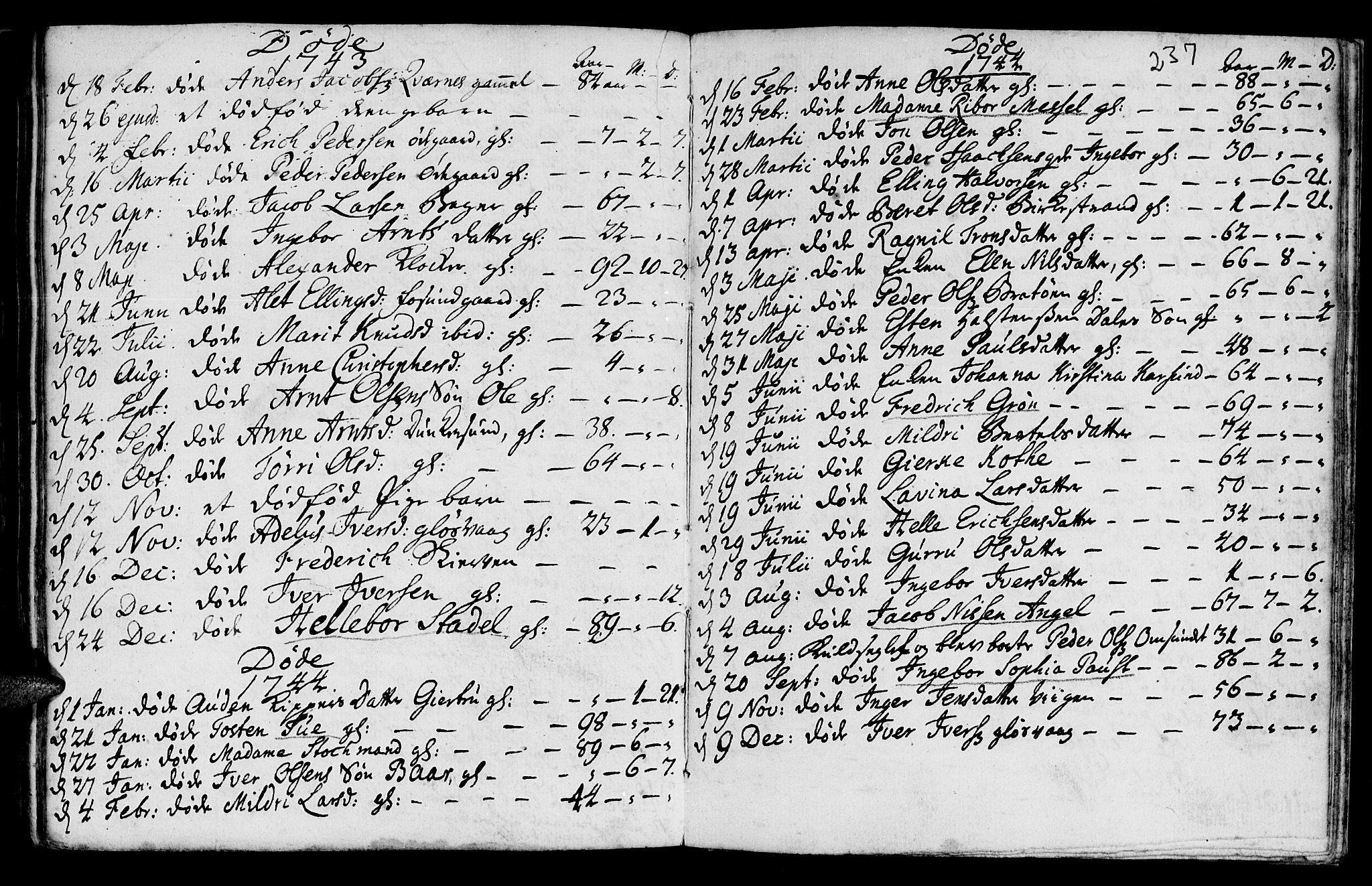 Ministerialprotokoller, klokkerbøker og fødselsregistre - Møre og Romsdal, AV/SAT-A-1454/572/L0839: Parish register (official) no. 572A02, 1739-1754, p. 236-237