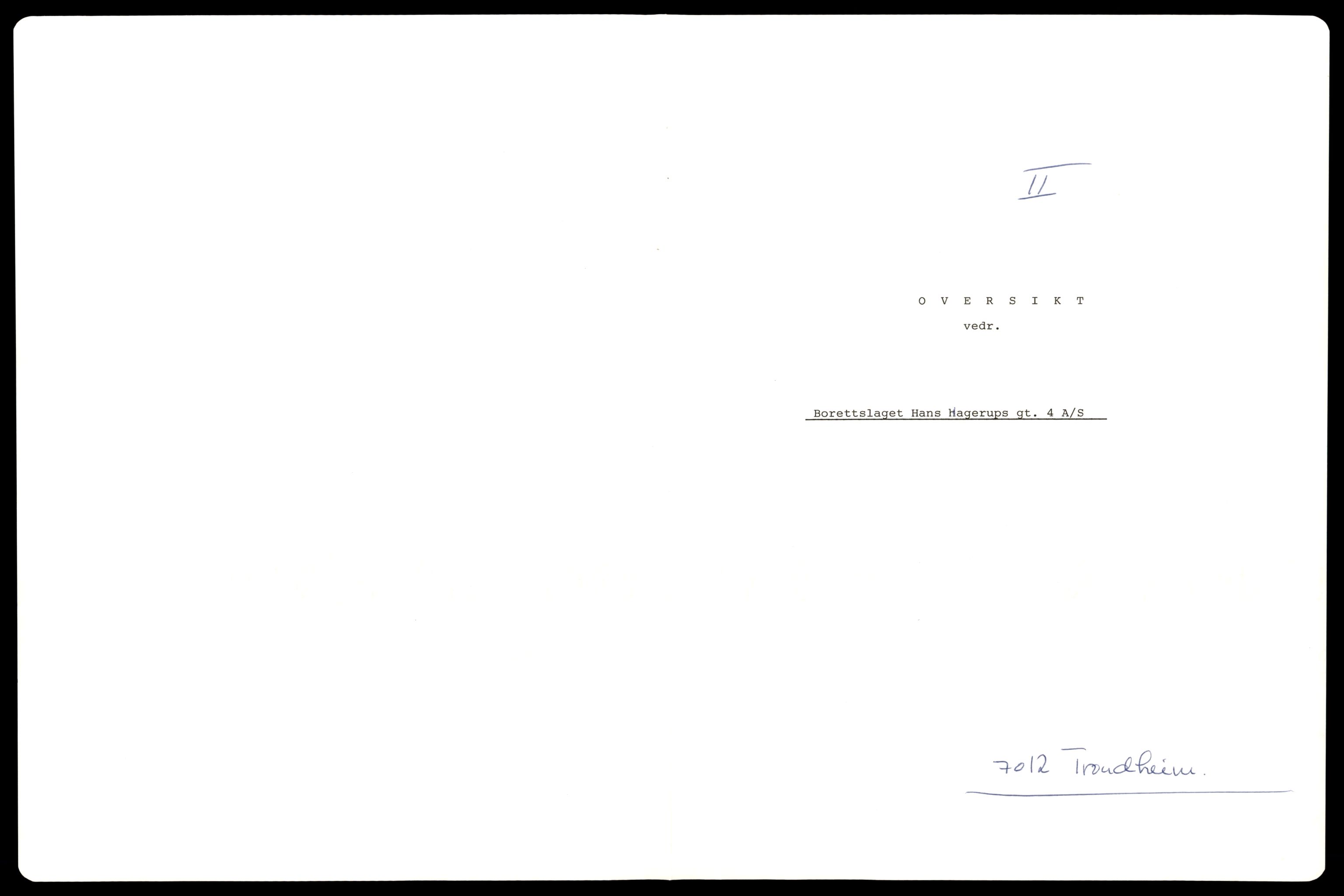 Trondheim byfogd, AV/SAT-A-0003/2/J/Jd/Jda/L0084: Bilag, andelslag og borettslag, Hal-Inn, 1944-1990, p. 1