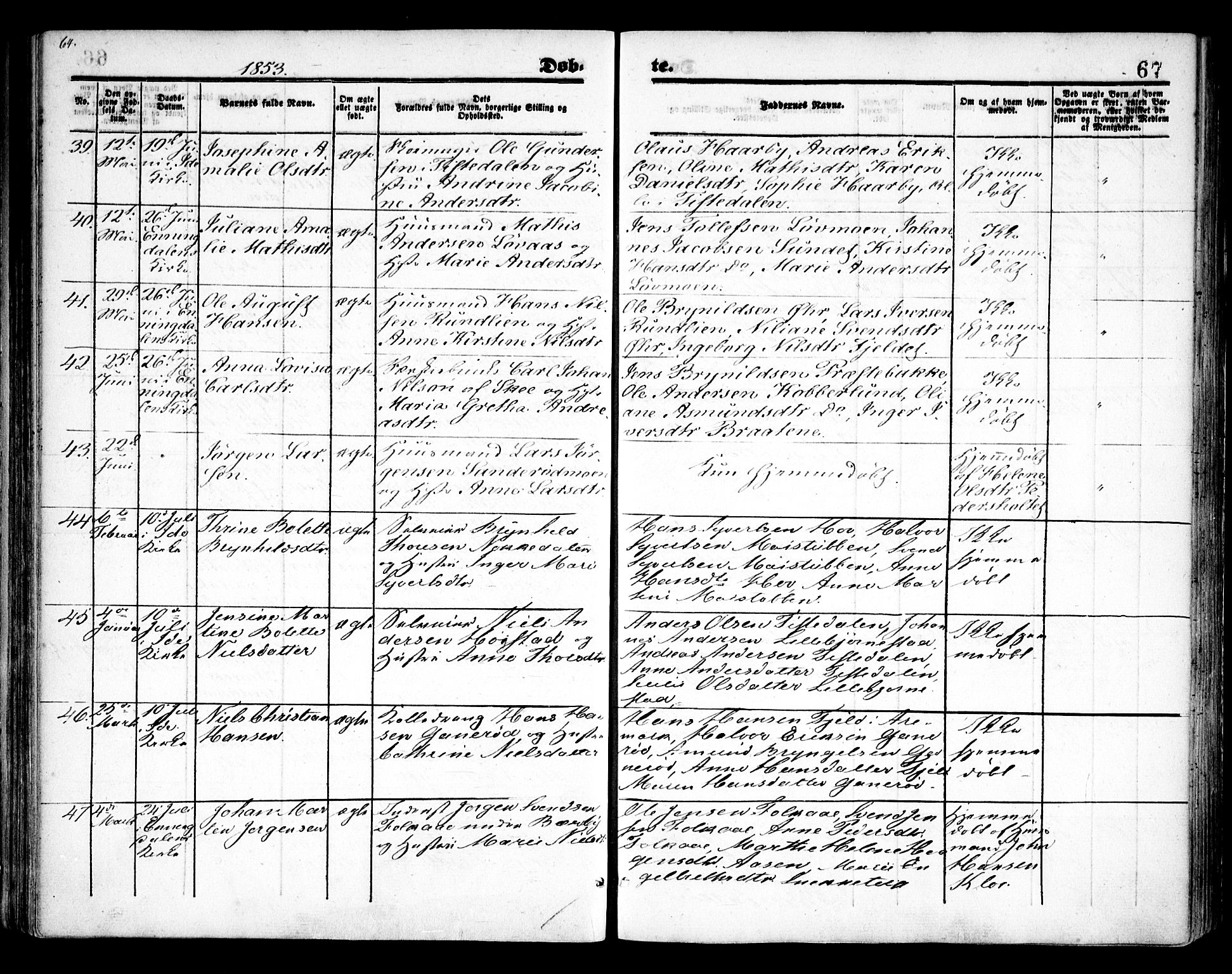 Idd prestekontor Kirkebøker, SAO/A-10911/F/Fc/L0004a: Parish register (official) no. III 4A, 1848-1860, p. 67