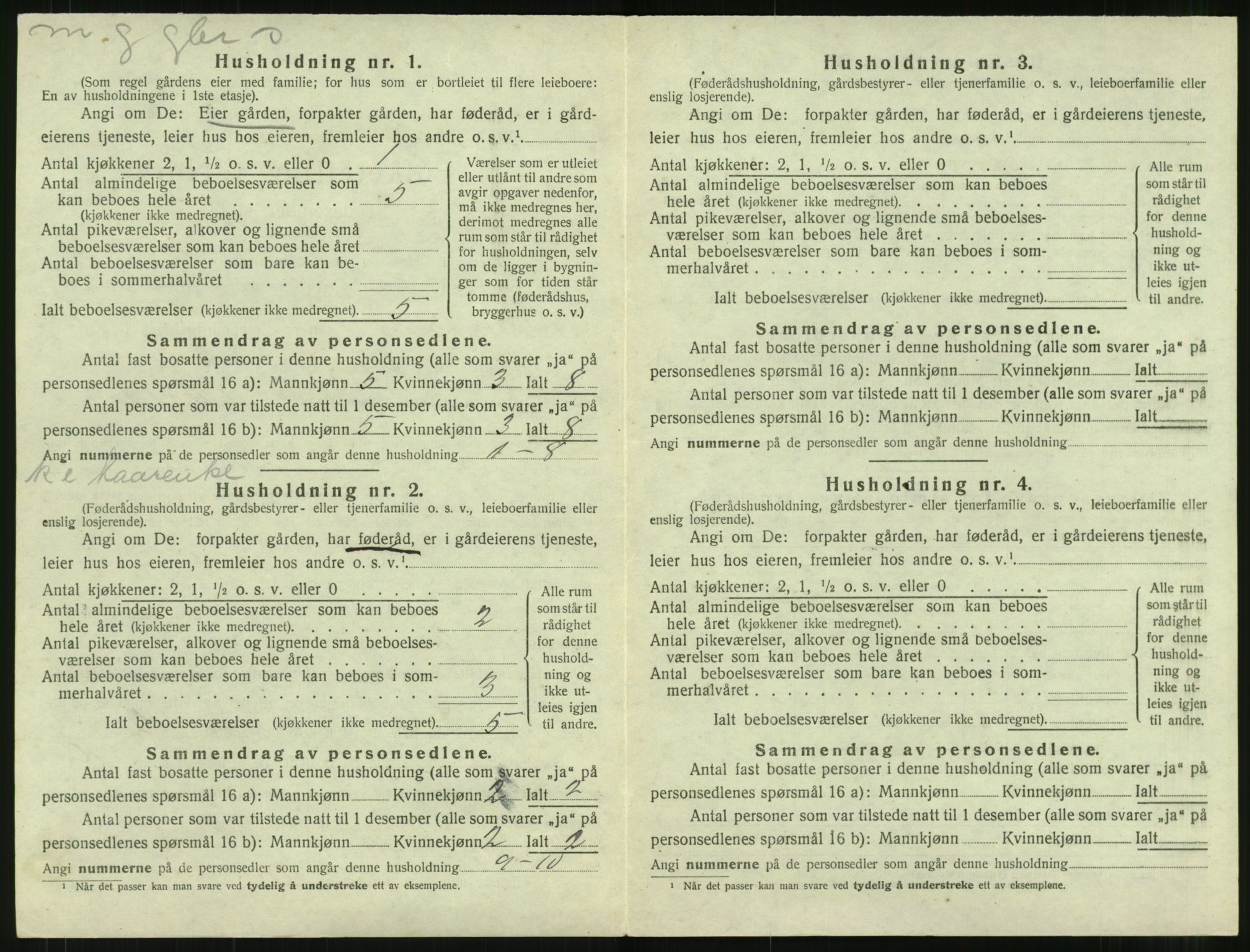 SAT, 1920 census for Bremsnes, 1920, p. 1160