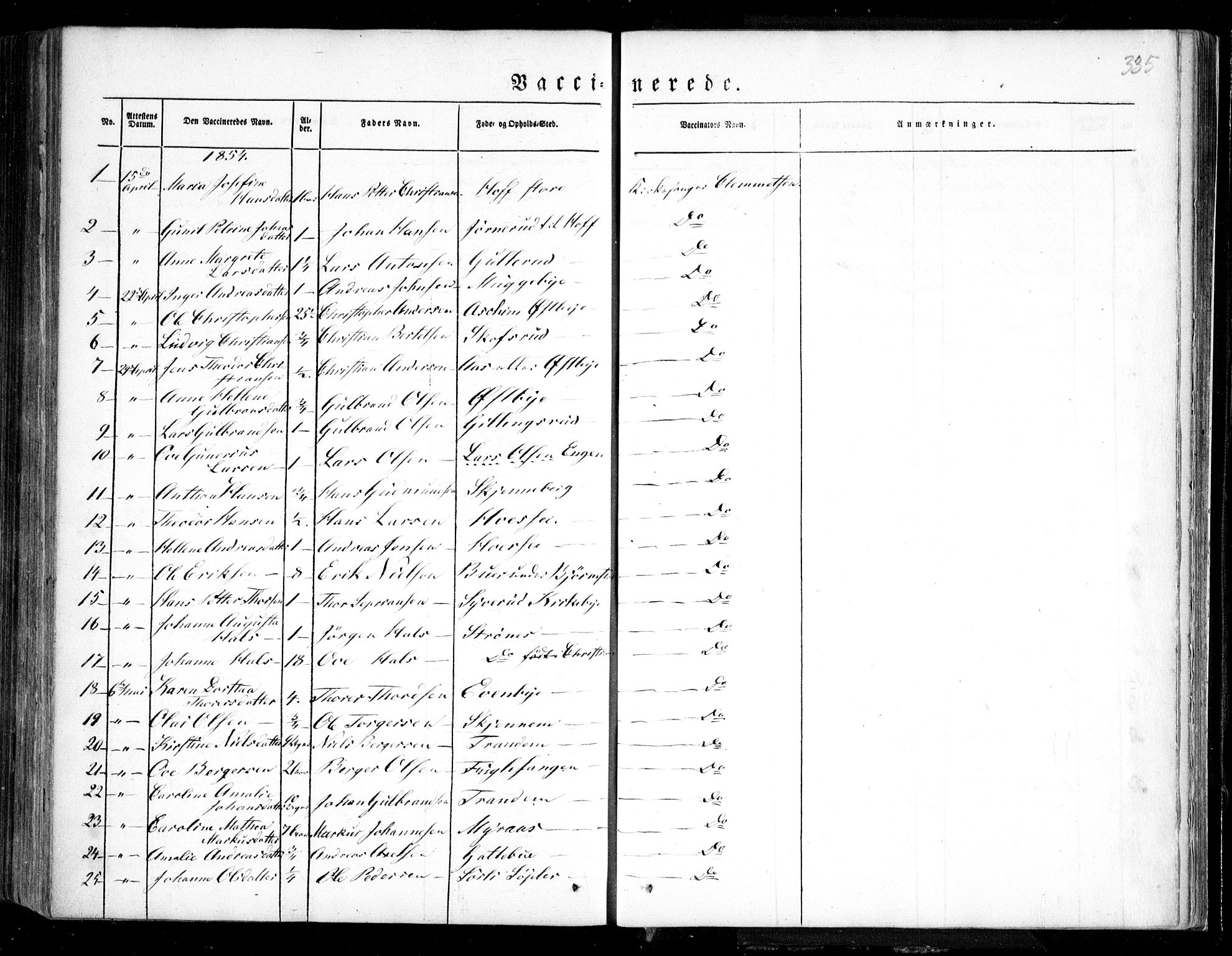 Trøgstad prestekontor Kirkebøker, AV/SAO-A-10925/F/Fa/L0007: Parish register (official) no. I 7, 1845-1854, p. 335