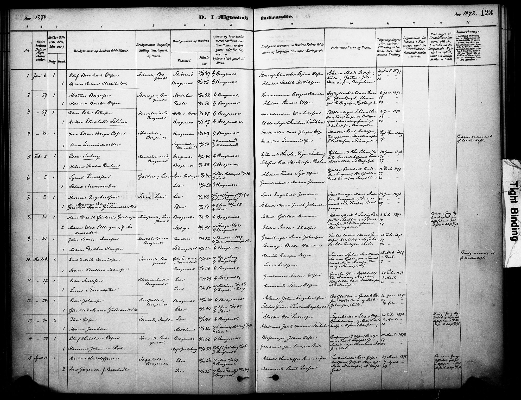 Bragernes kirkebøker, AV/SAKO-A-6/F/Fc/L0005: Parish register (official) no. III 5, 1878-1890, p. 123