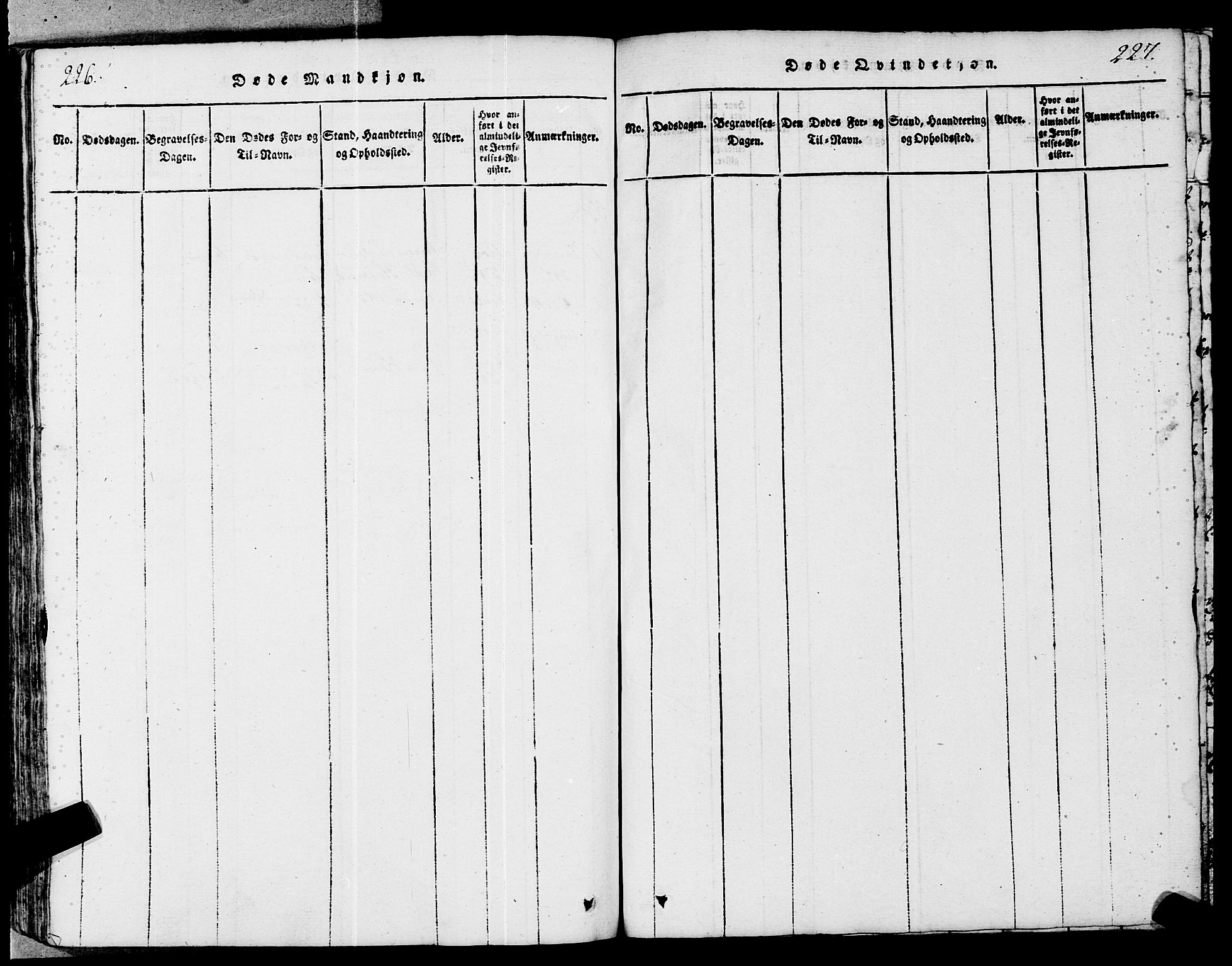 Ministerialprotokoller, klokkerbøker og fødselsregistre - Møre og Romsdal, AV/SAT-A-1454/546/L0593: Parish register (official) no. 546A01, 1818-1853, p. 226-227