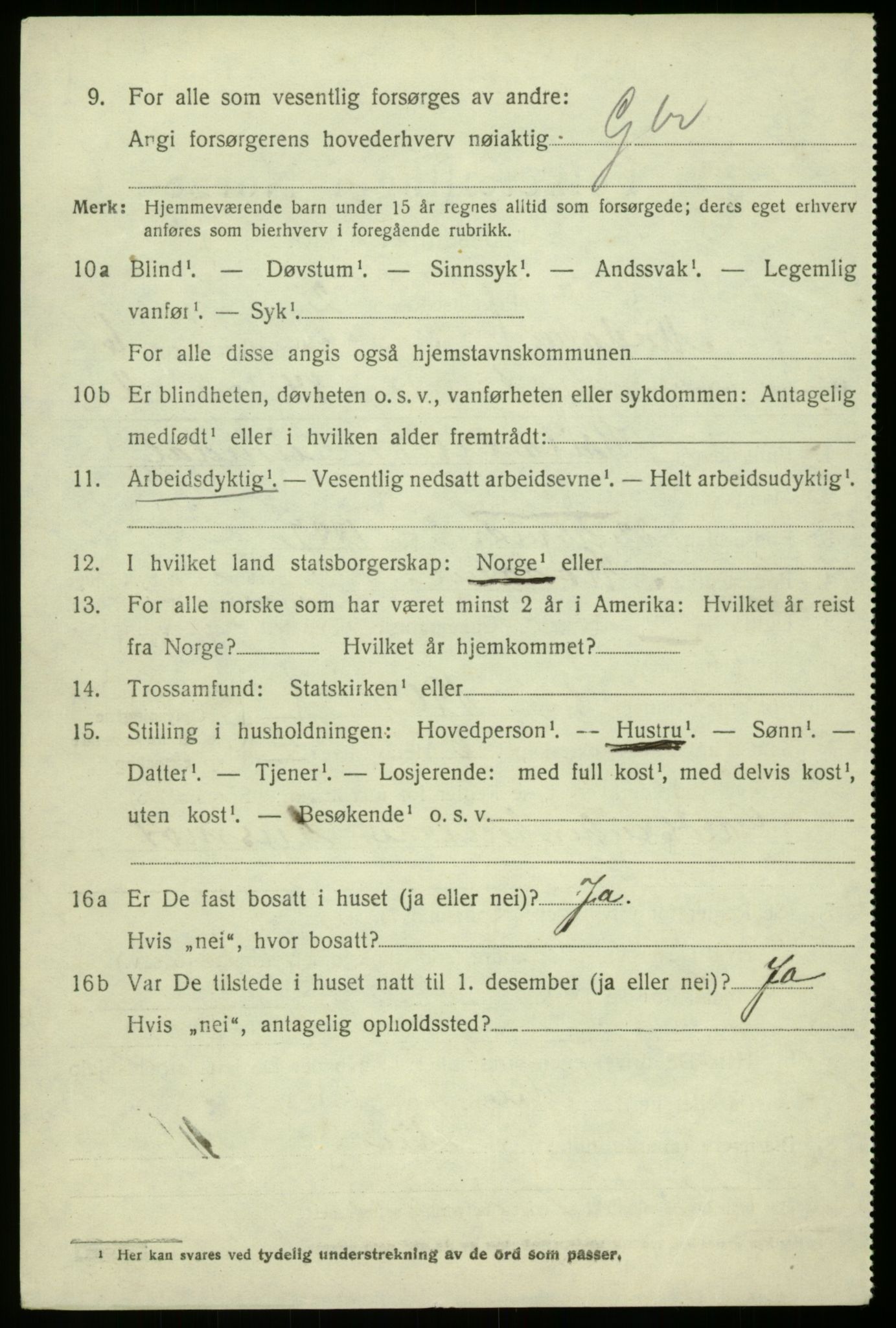 SAB, 1920 census for Modalen, 1920, p. 1127