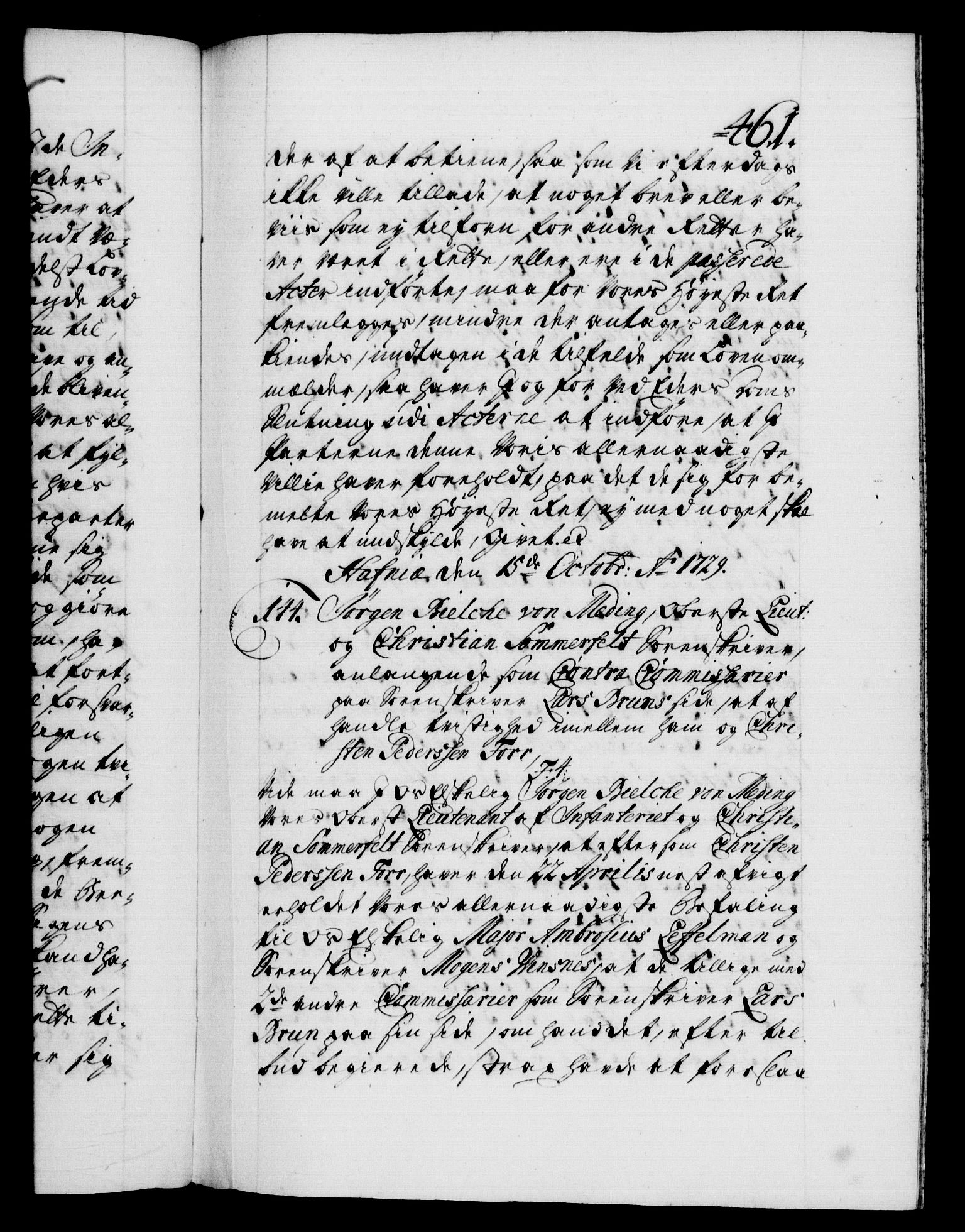 Danske Kanselli 1572-1799, AV/RA-EA-3023/F/Fc/Fca/Fcab/L0024: Norske tegnelser, 1728-1730, p. 461a