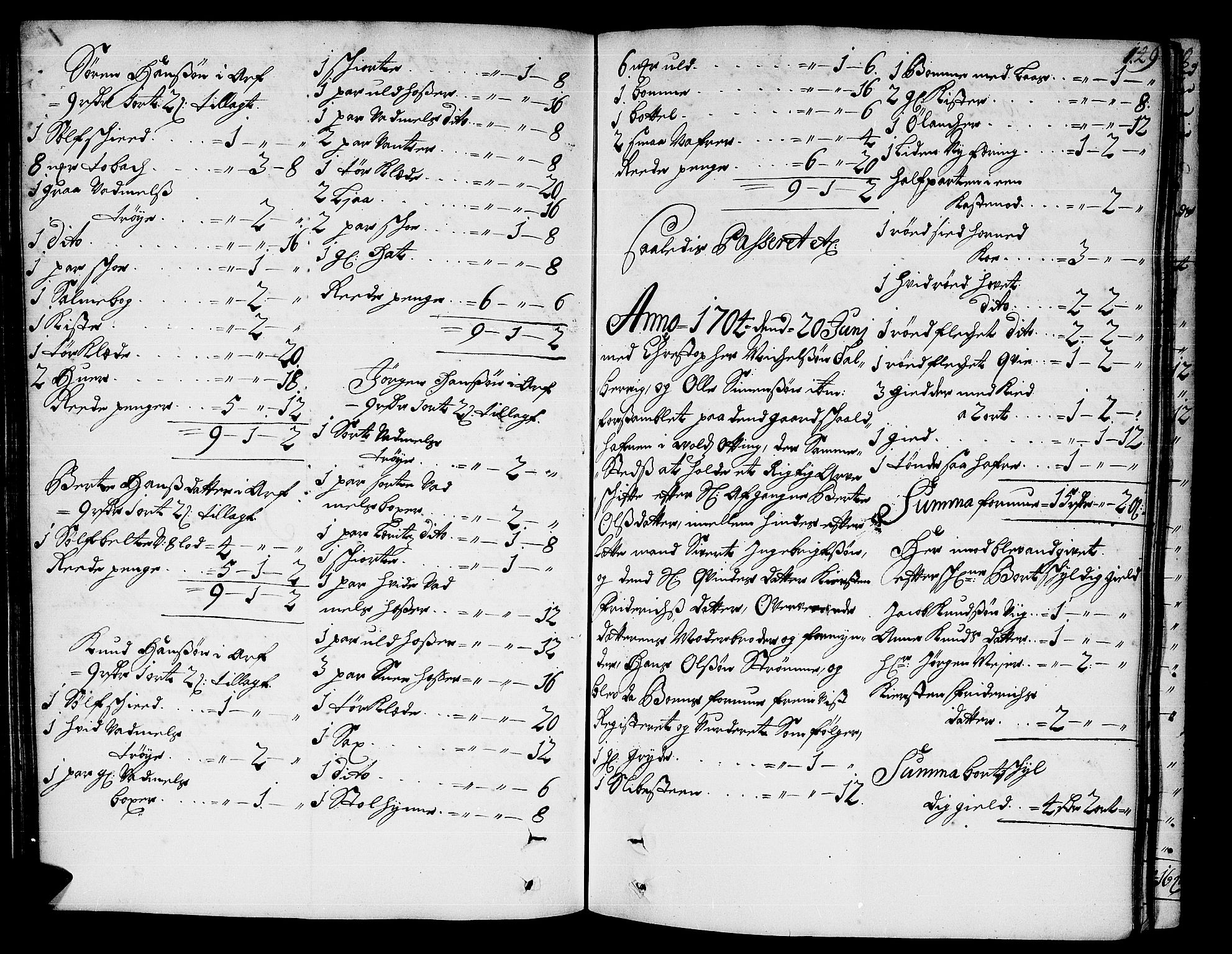 Romsdal sorenskriveri, AV/SAT-A-4149/1/3/3A/L0004: Skifteprotokoll, 1702-1706, p. 148b-149a