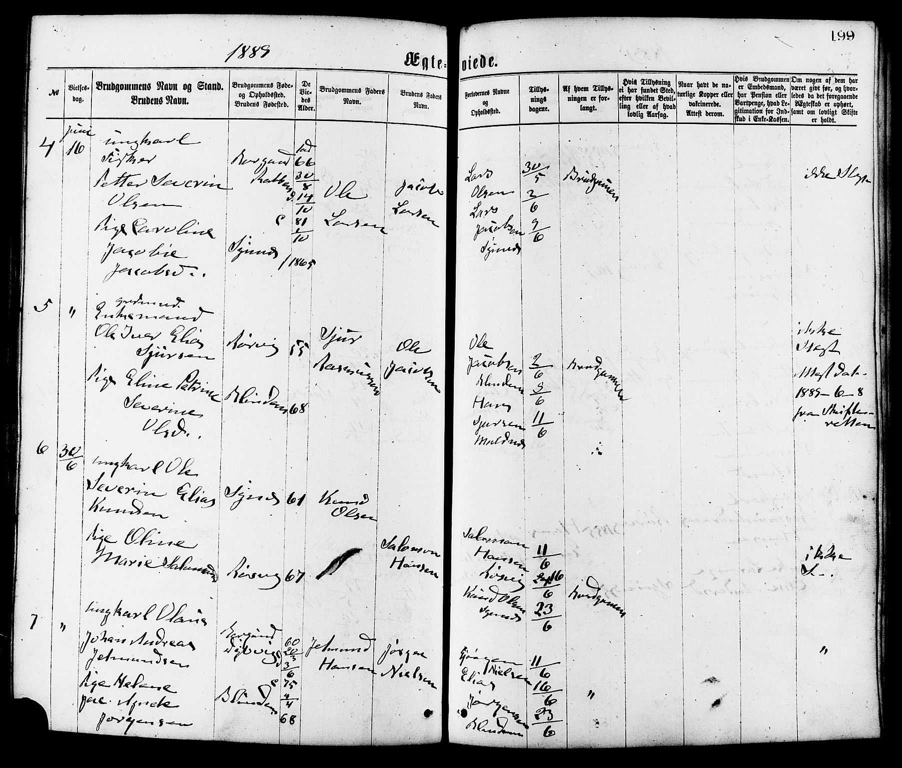 Ministerialprotokoller, klokkerbøker og fødselsregistre - Møre og Romsdal, AV/SAT-A-1454/537/L0519: Parish register (official) no. 537A03, 1876-1889, p. 199