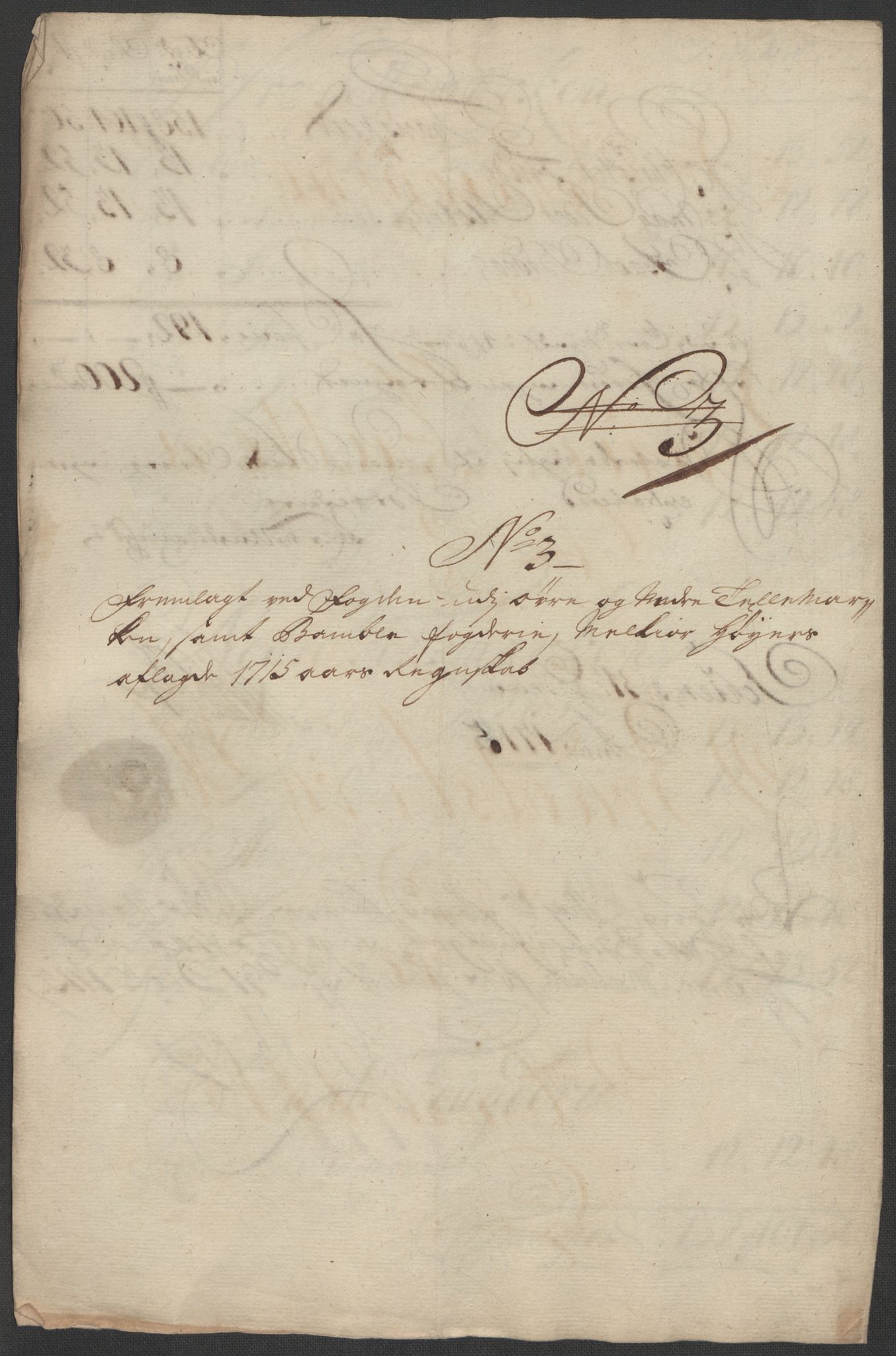 Rentekammeret inntil 1814, Reviderte regnskaper, Fogderegnskap, AV/RA-EA-4092/R36/L2127: Fogderegnskap Øvre og Nedre Telemark og Bamble, 1715, p. 91