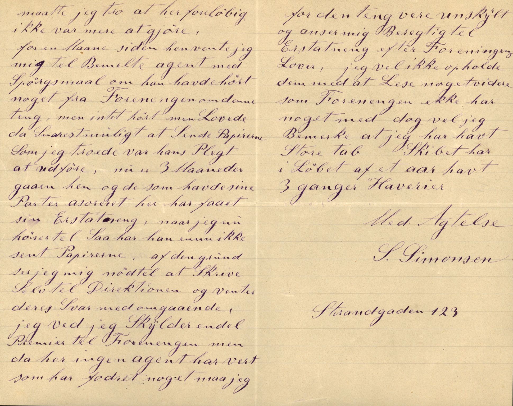 Pa 63 - Østlandske skibsassuranceforening, VEMU/A-1079/G/Ga/L0024/0001: Havaridokumenter / Norrøna, Phønic, Monark, Johan Dahll, Josephine, 1889, p. 27