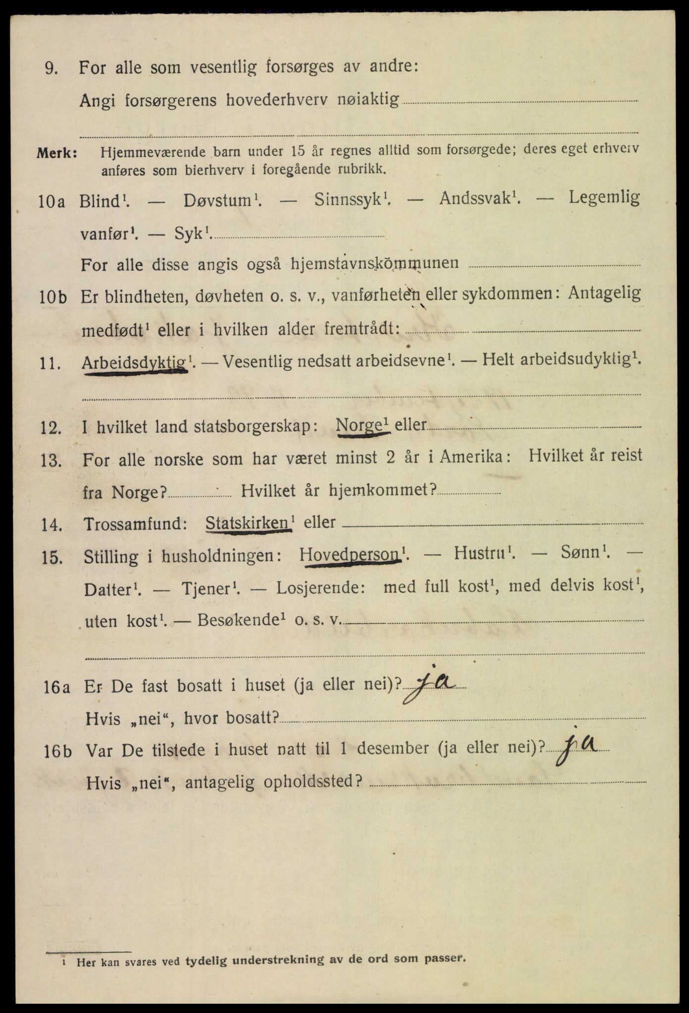 SAH, 1920 census for Gjøvik, 1920, p. 2809