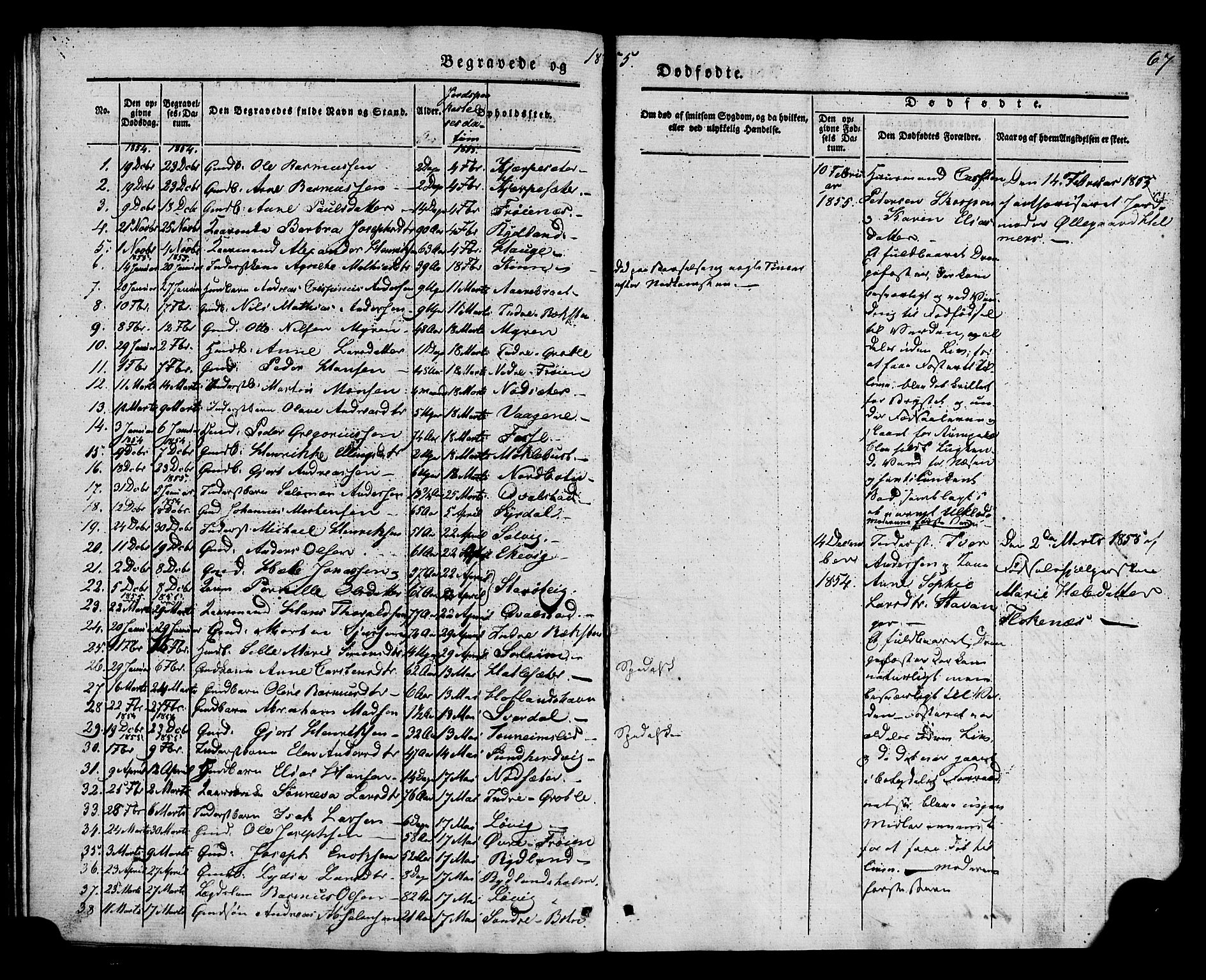 Kinn sokneprestembete, AV/SAB-A-80801/H/Haa/Haaa/L0011: Parish register (official) no. A 11, 1841-1855, p. 67