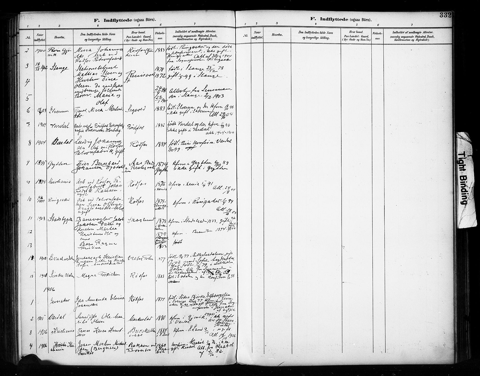 Vestre Toten prestekontor, SAH/PREST-108/H/Ha/Haa/L0011: Parish register (official) no. 11, 1895-1906, p. 332