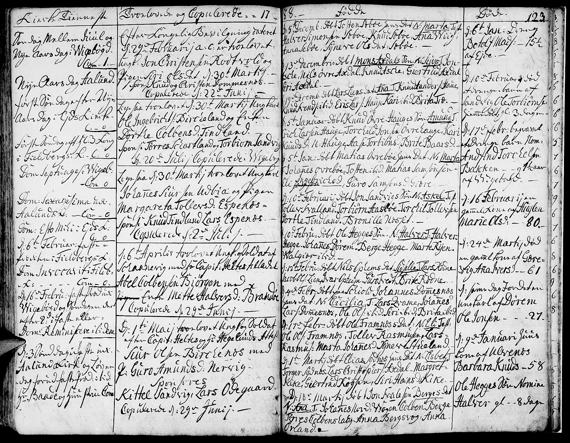 Fjelberg sokneprestembete, AV/SAB-A-75201/H/Haa: Parish register (official) no. A 2, 1760-1788, p. 123