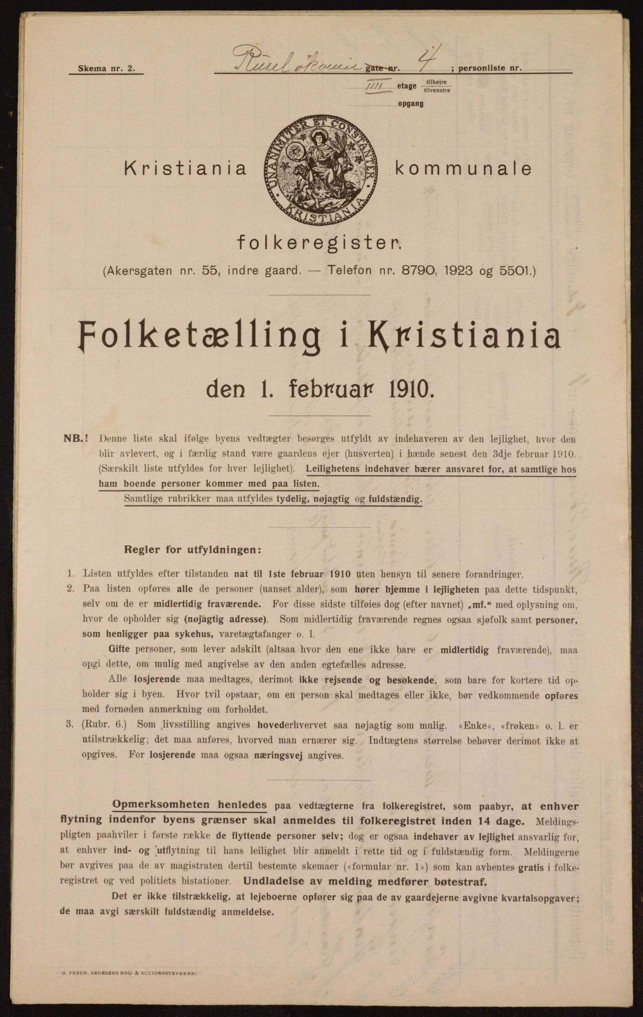 OBA, Municipal Census 1910 for Kristiania, 1910, p. 80993