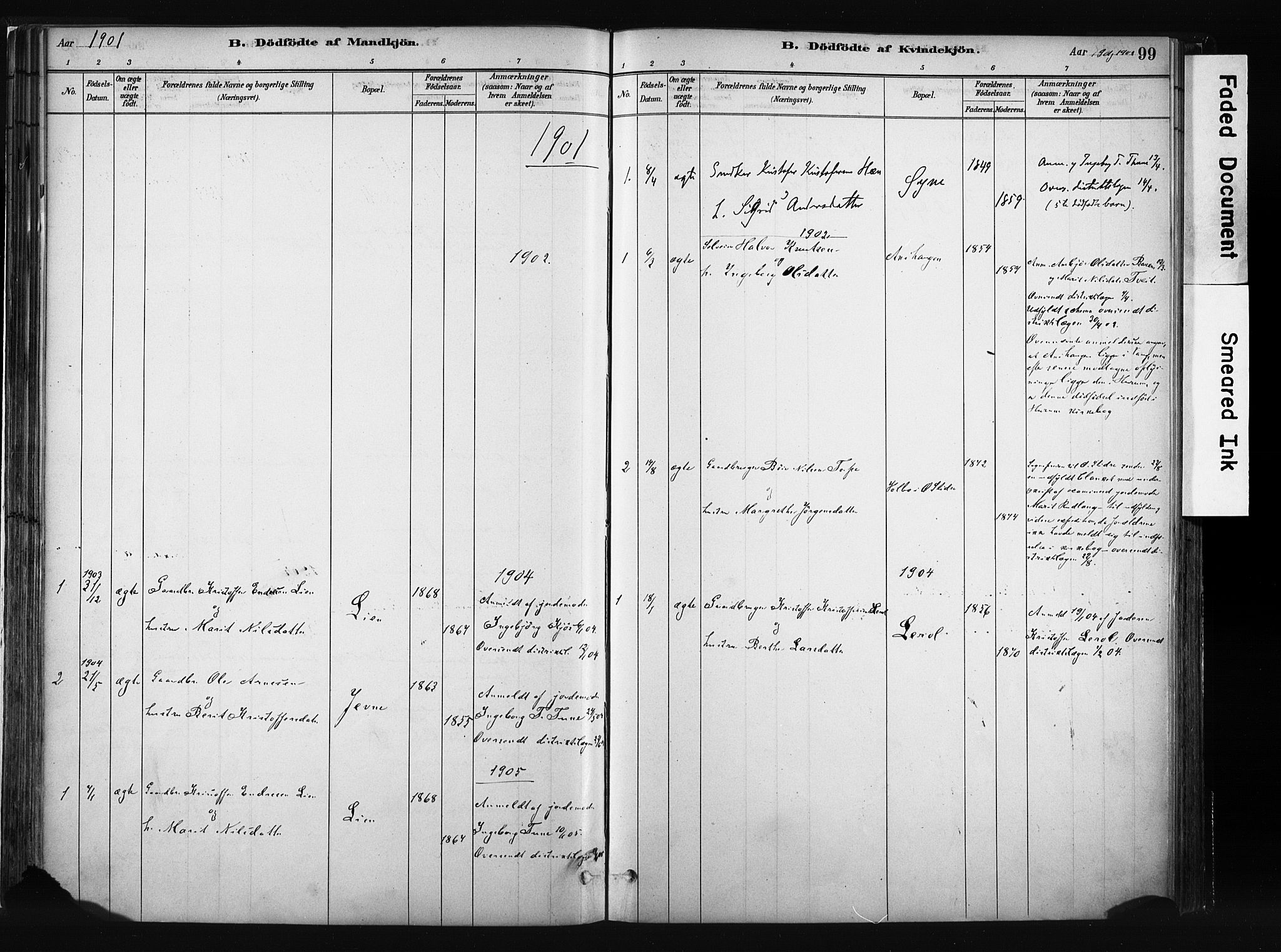 Vang prestekontor, Valdres, SAH/PREST-140/H/Ha/L0008: Parish register (official) no. 8, 1882-1910, p. 99