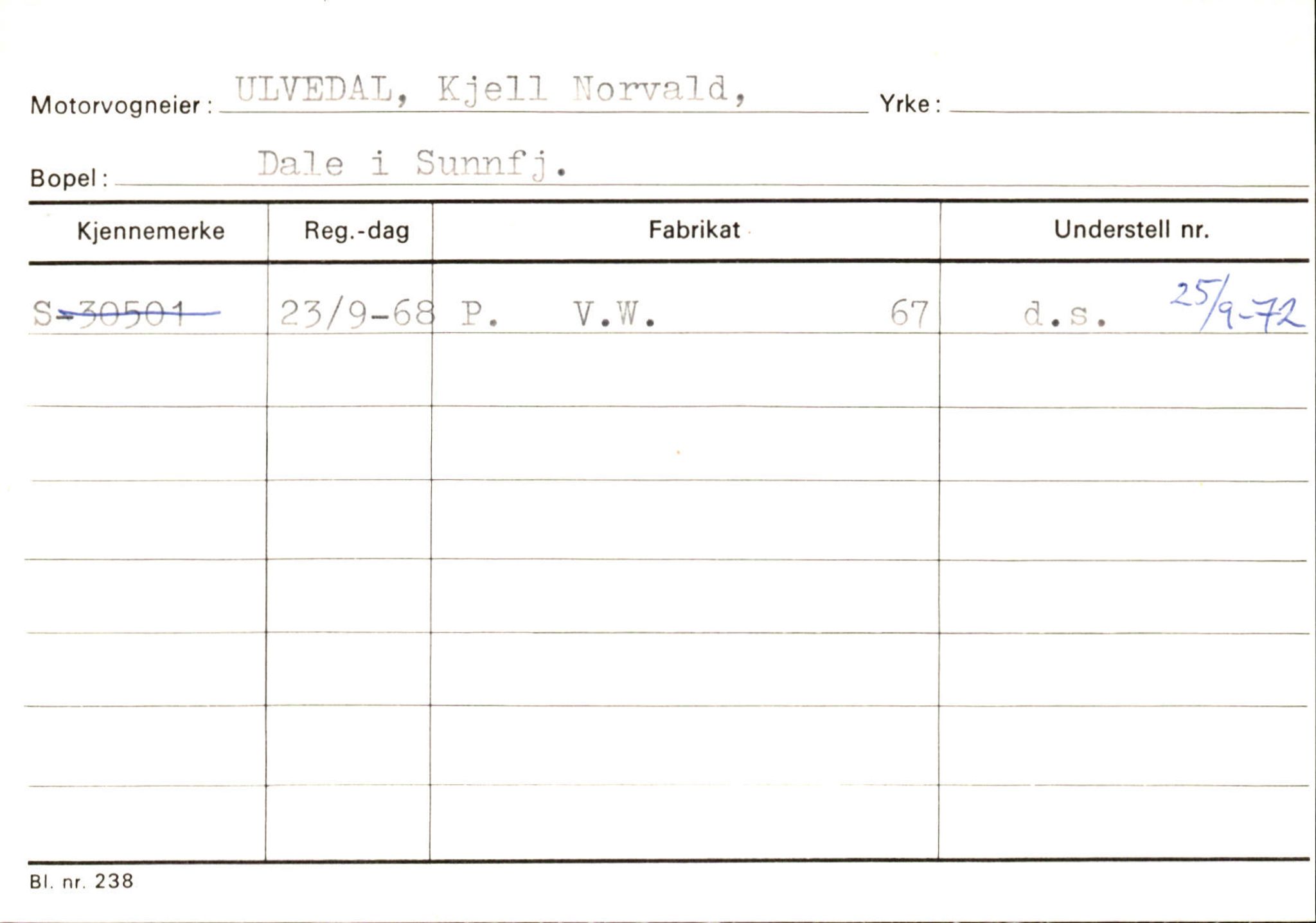 Statens vegvesen, Sogn og Fjordane vegkontor, AV/SAB-A-5301/4/F/L0126: Eigarregister Fjaler M-Å. Leikanger A-Å, 1945-1975, p. 548