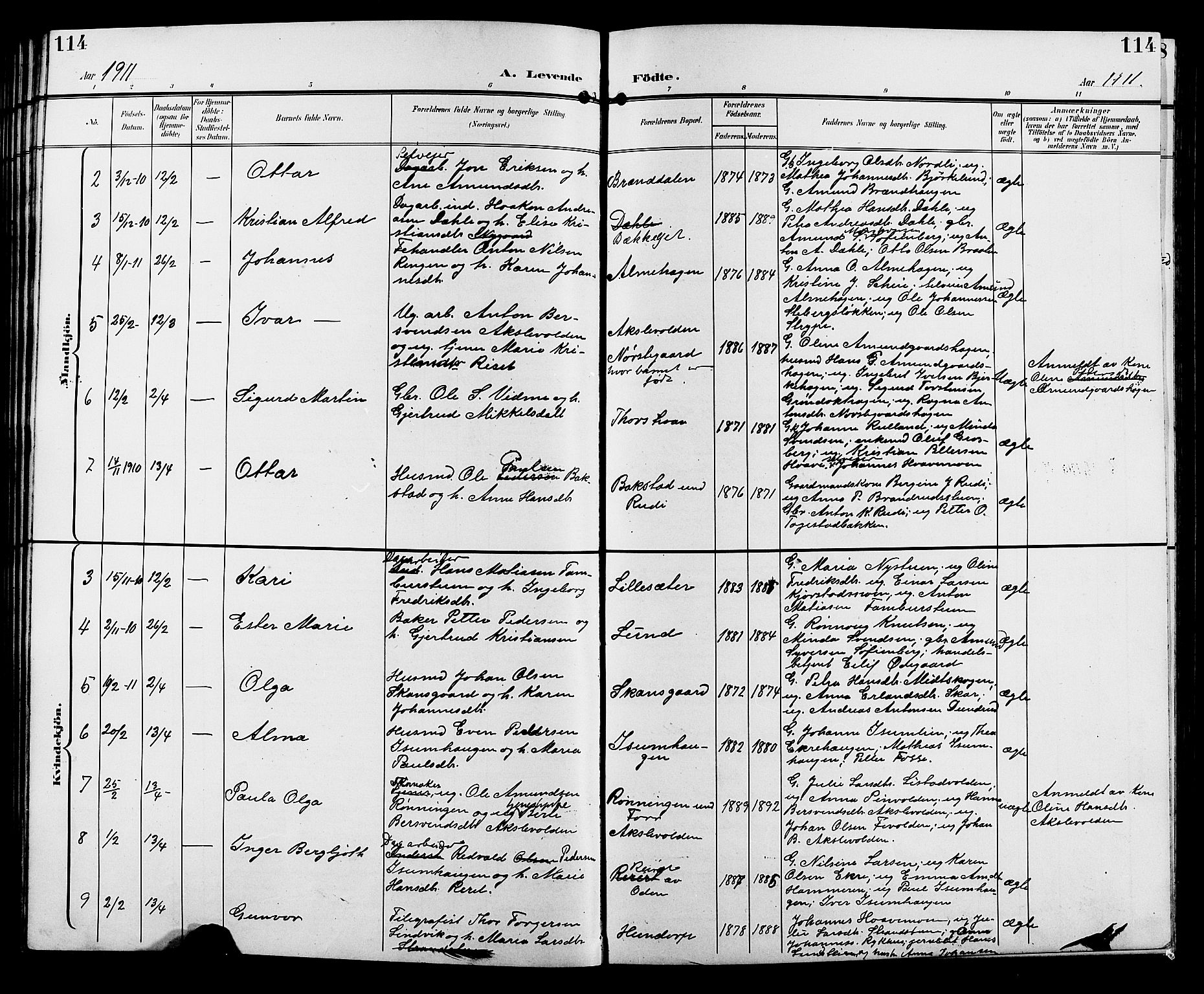 Sør-Fron prestekontor, AV/SAH-PREST-010/H/Ha/Hab/L0004: Parish register (copy) no. 4, 1896-1911, p. 114
