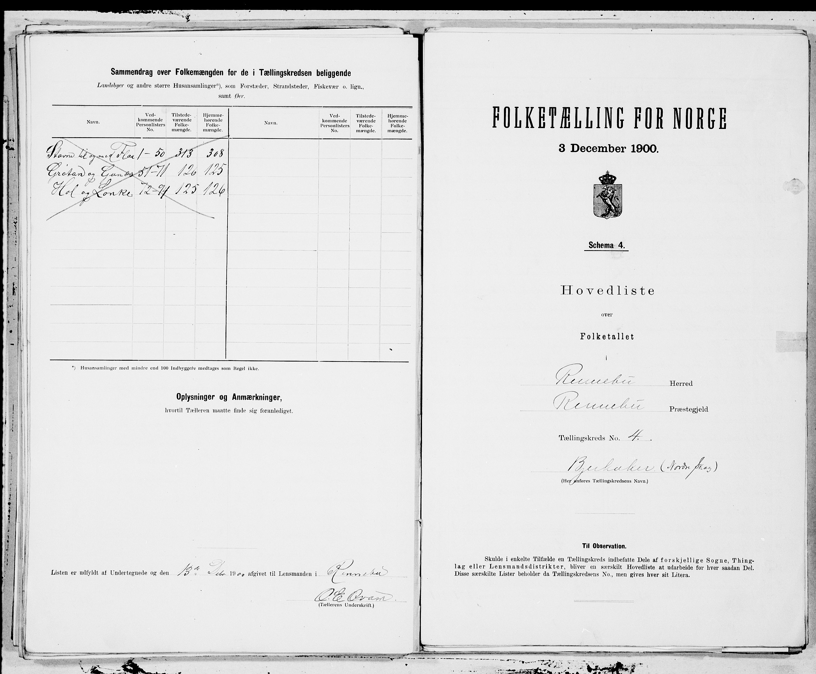 SAT, 1900 census for Rennebu, 1900, p. 8