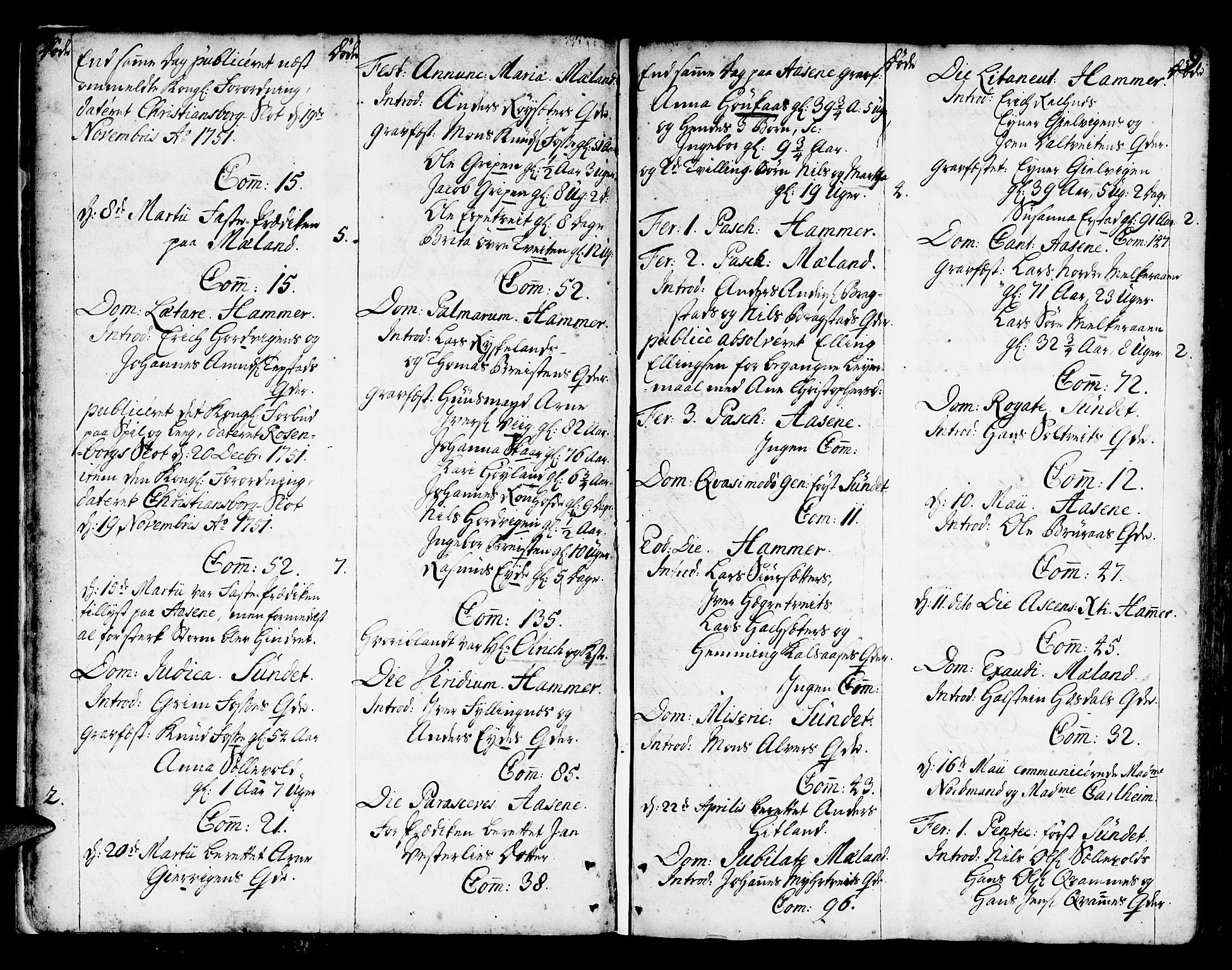 Hamre sokneprestembete, AV/SAB-A-75501/H/Ha/Haa/Haaa/L0006: Parish register (official) no. A 6, 1750-1761, p. 9